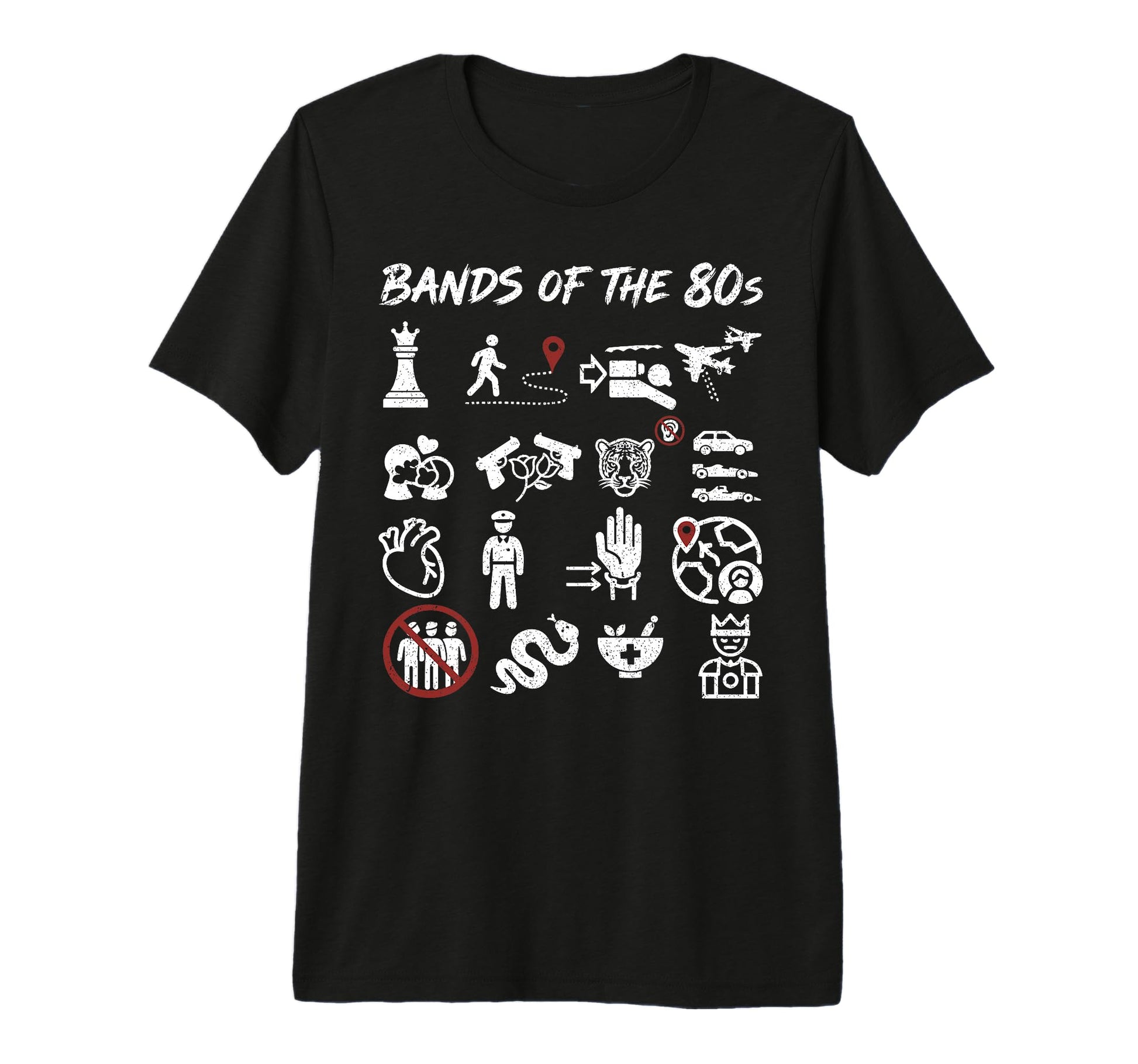 Bands 80S Rock Music Lover Rock And T-Shirt - Unique Graphic for Adults - T-Shirt, Sweatshirt, Hoodie