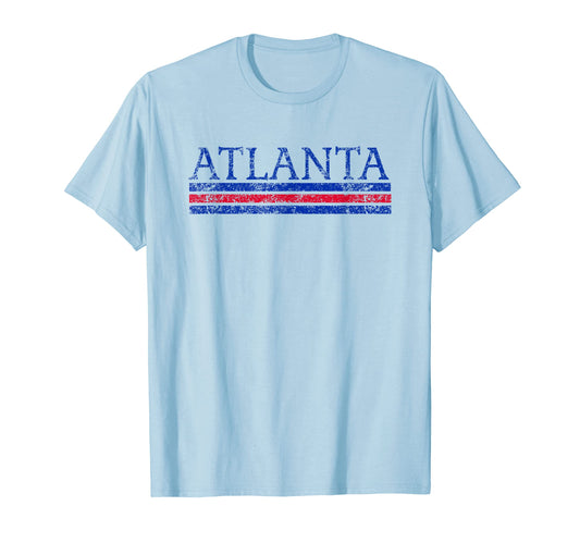 Atlanta Georgia Weathered Stripe T-Shirt - Streetwear Style Unisex - T-Shirt, Sweatshirt, Hoodie