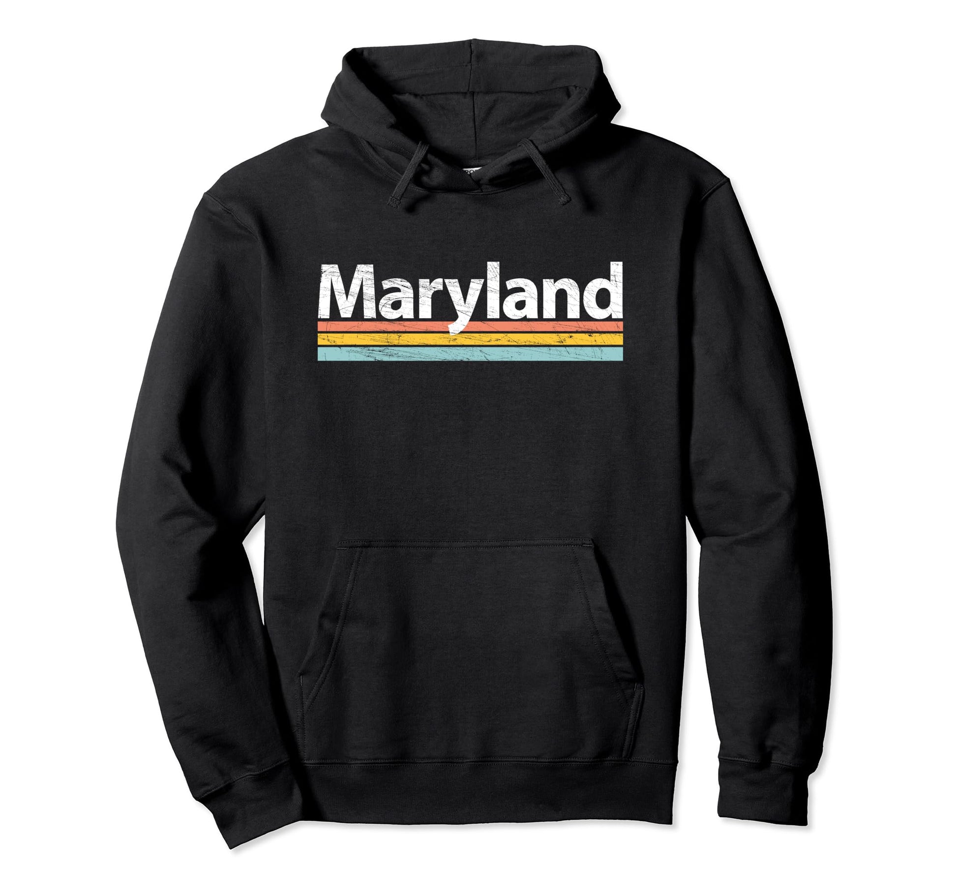 Maryland Worn Stripes Hoodie - Graphic Print Unisex - T-Shirt, Sweatshirt, Hoodie