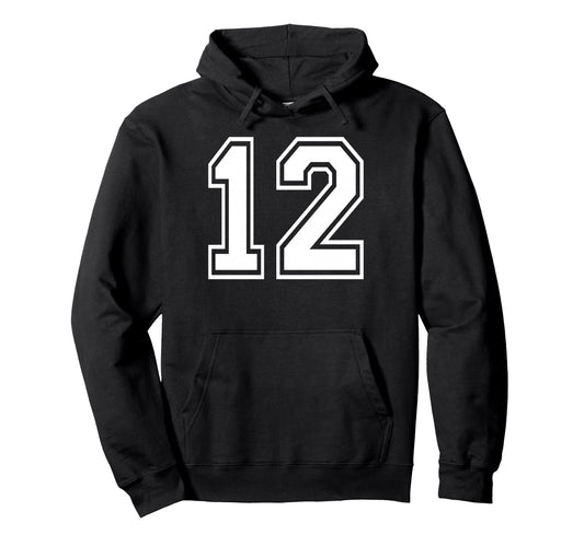12 Number Twelve Team Sports Matching Hoodie - Streetwear Style Unisex - T-Shirt, Sweatshirt, Hoodie