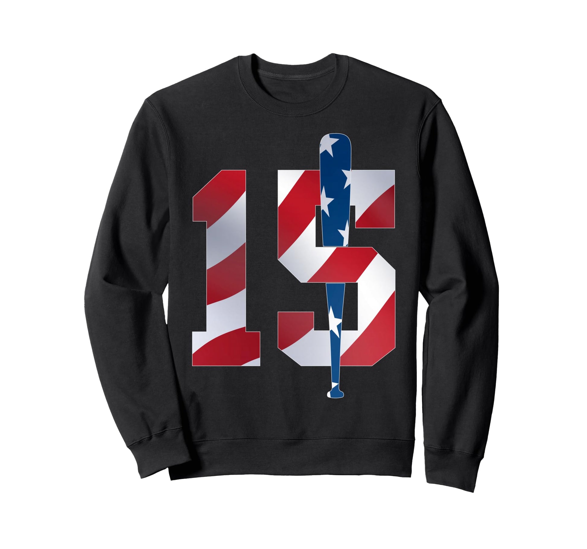 Number 15 Years Baseball 15Th Birthday Sweatshirt - Custom Art Print Unisex - T-Shirt, Sweatshirt, Hoodie