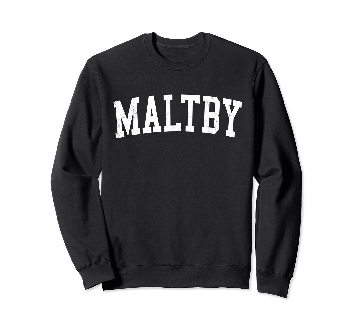 Maltby Wa Distressed White Sweatshirt - Casual Everyday Wear Men Women - T-Shirt, Sweatshirt, Hoodie