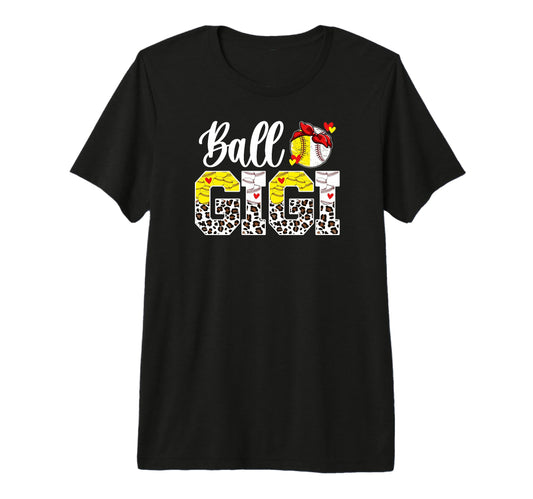 Ball Gigi Leopard Baseball Softball T-Shirt - Aesthetic Graphic Men Women - T-Shirt, Sweatshirt, Hoodie