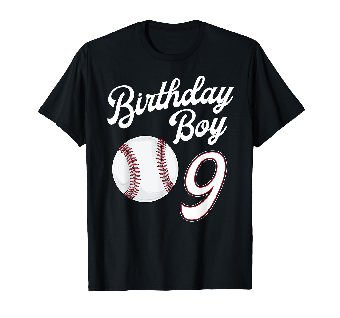 9 Years Old Baseball Themed 9Th Birthday T-Shirt - Trendy Graphic Unisex - T-Shirt, Sweatshirt, Hoodie