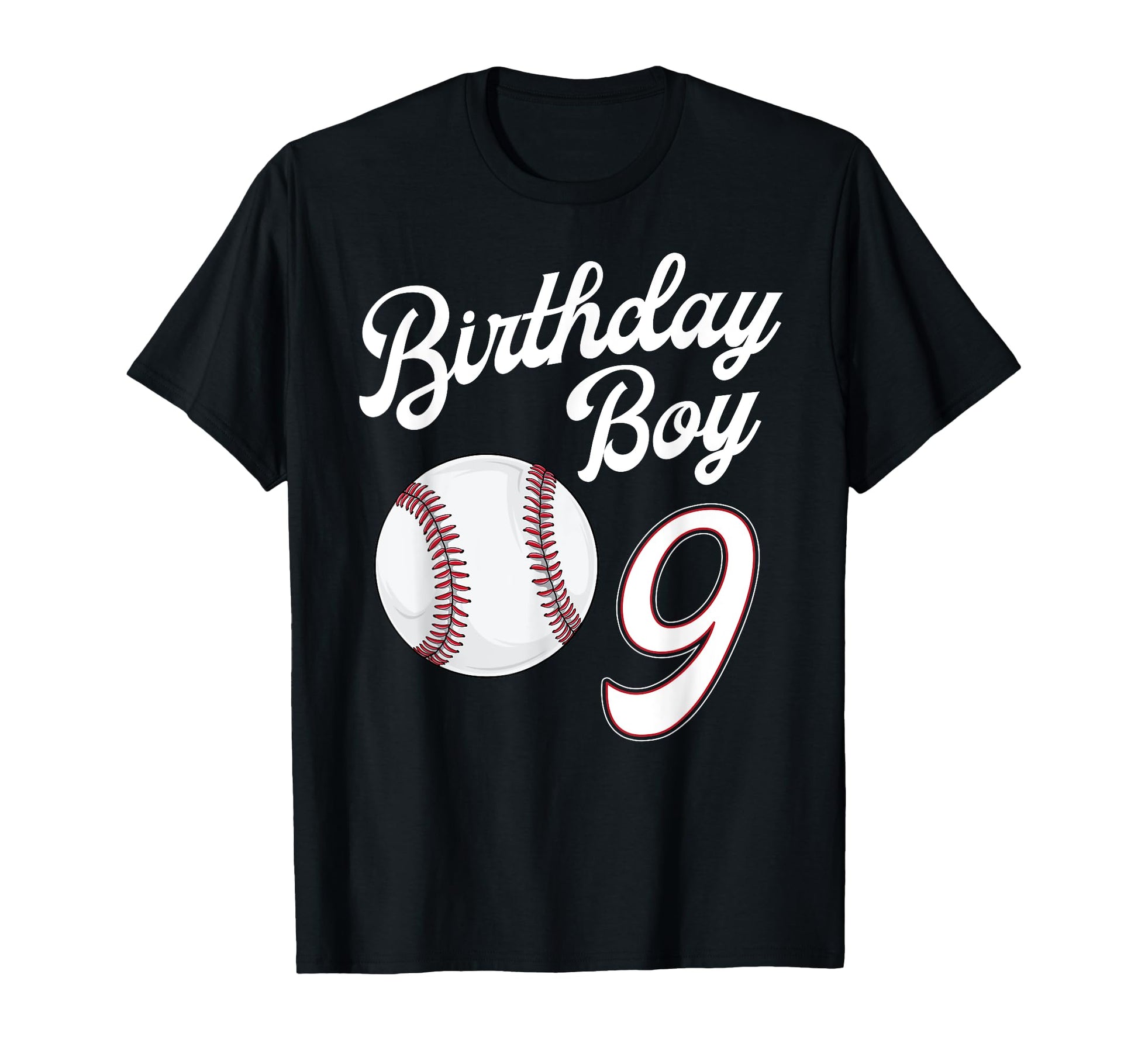 9 Years Old Baseball Themed 9Th Birthday T-Shirt - Trendy Graphic Unisex - T-Shirt, Sweatshirt, Hoodie
