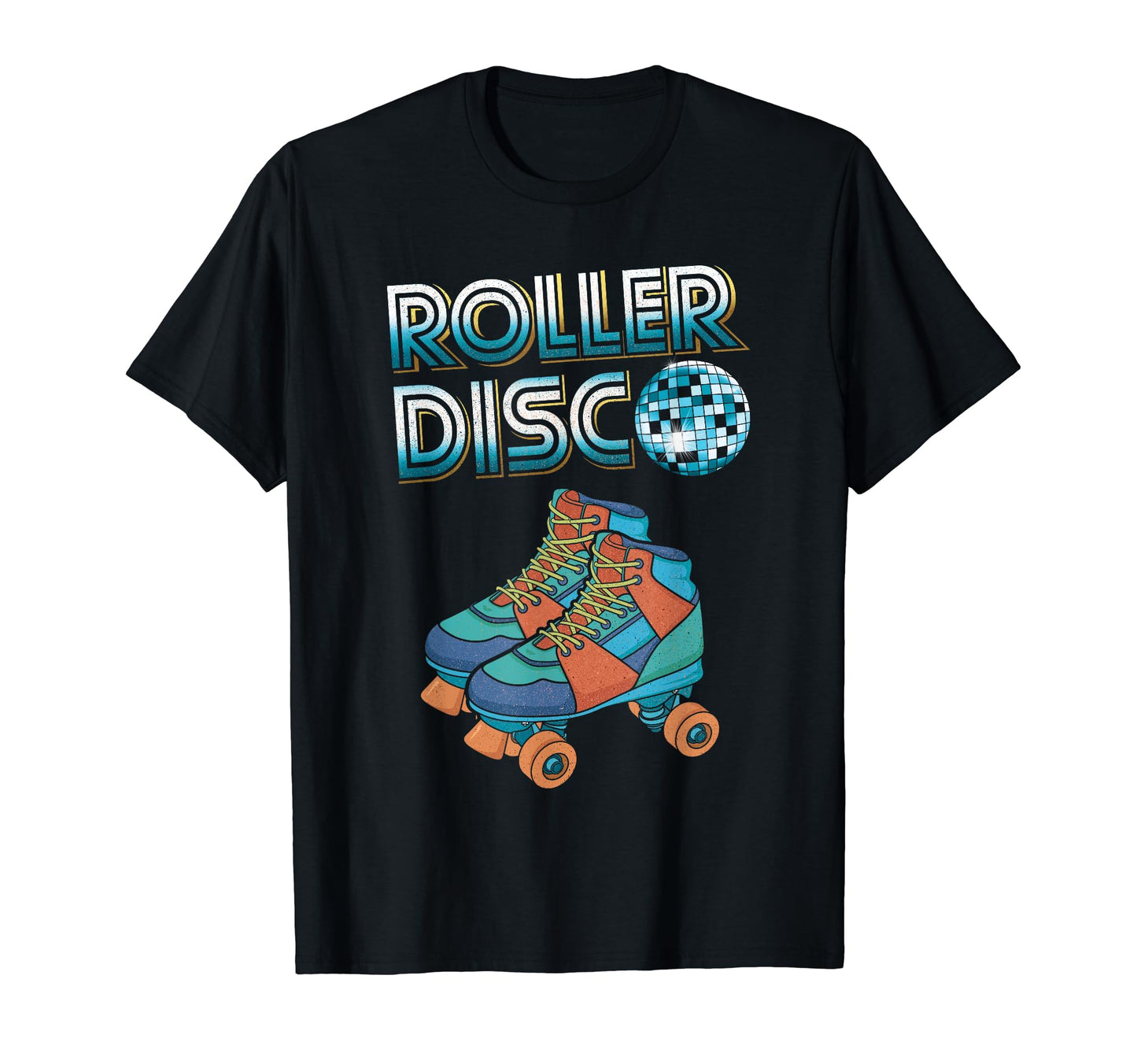 Distressed Roller Disco 80S Roller T-Shirt - Casual Everyday Wear Unisex - T-Shirt, Sweatshirt, Hoodie