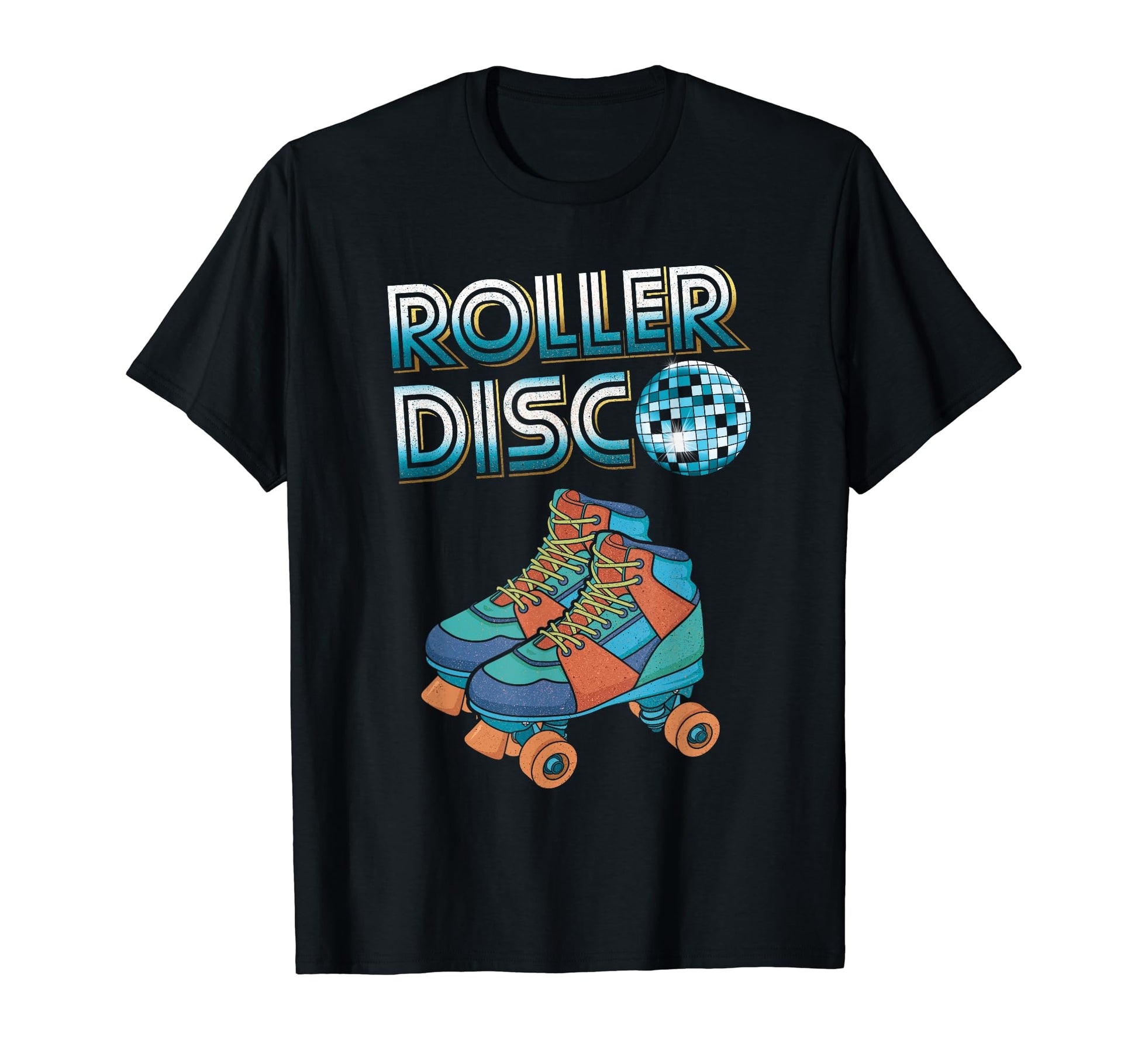 Distressed Roller Disco 80S Roller T-Shirt - Casual Everyday Wear Unisex - T-Shirt, Sweatshirt, Hoodie