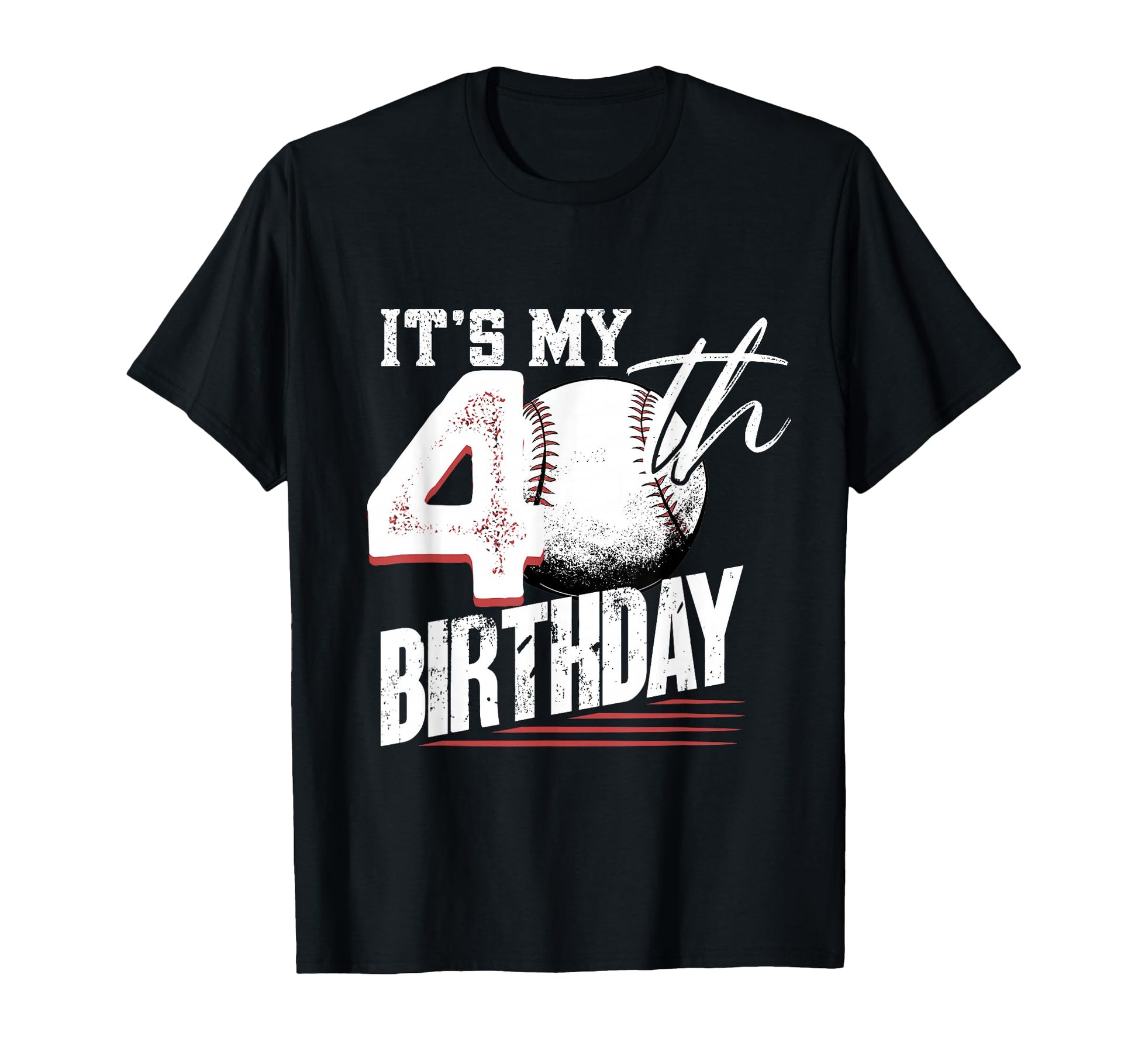 40 Years Old Baseball 40Th Birthday T-Shirt - Graphic Print Unisex - T-Shirt, Sweatshirt, Hoodie