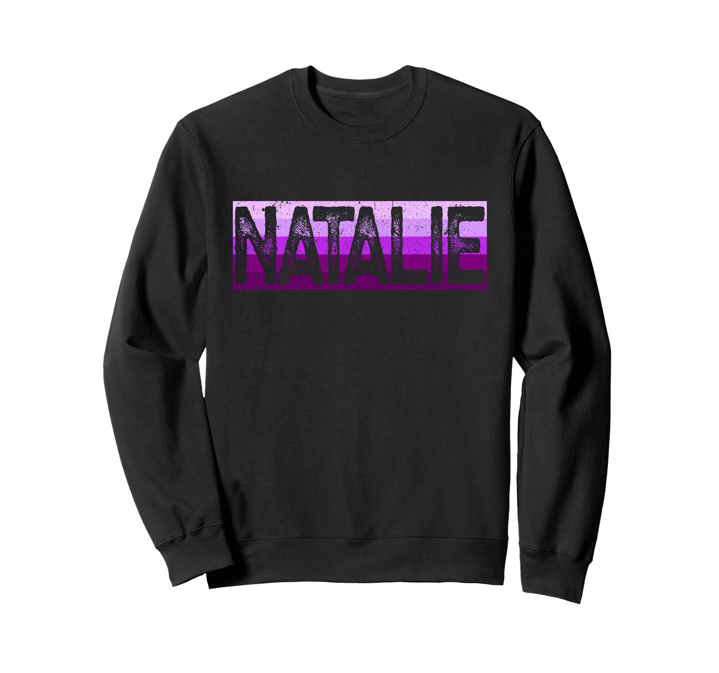 Purple Natalie Name Sweatshirt - Minimalist Print Men Women - T-Shirt, Sweatshirt, Hoodie