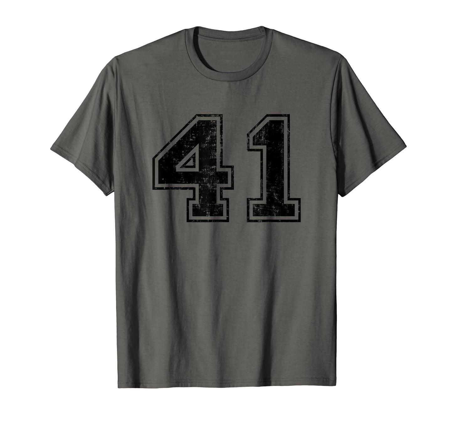 Number 41 Varsity Distressed Sport Team T-Shirt - Custom Art Print Unisex - T-Shirt, Sweatshirt, Hoodie
