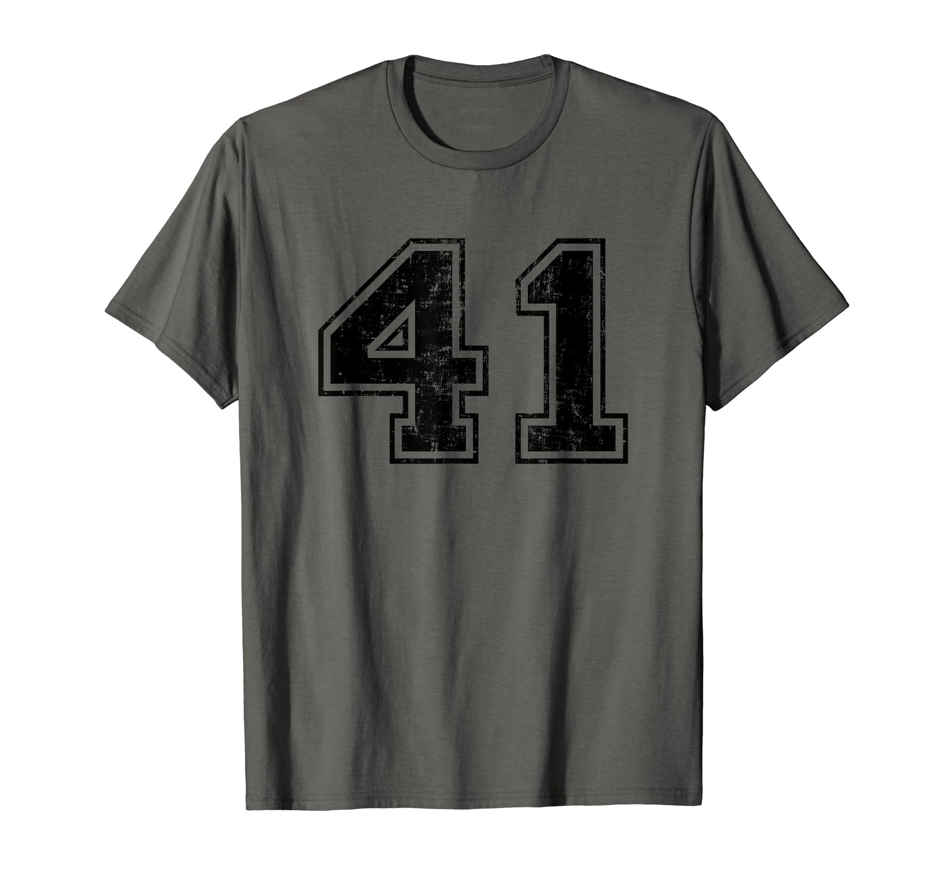 Number 41 Varsity Distressed Sport Team T-Shirt - Custom Art Print Unisex - T-Shirt, Sweatshirt, Hoodie