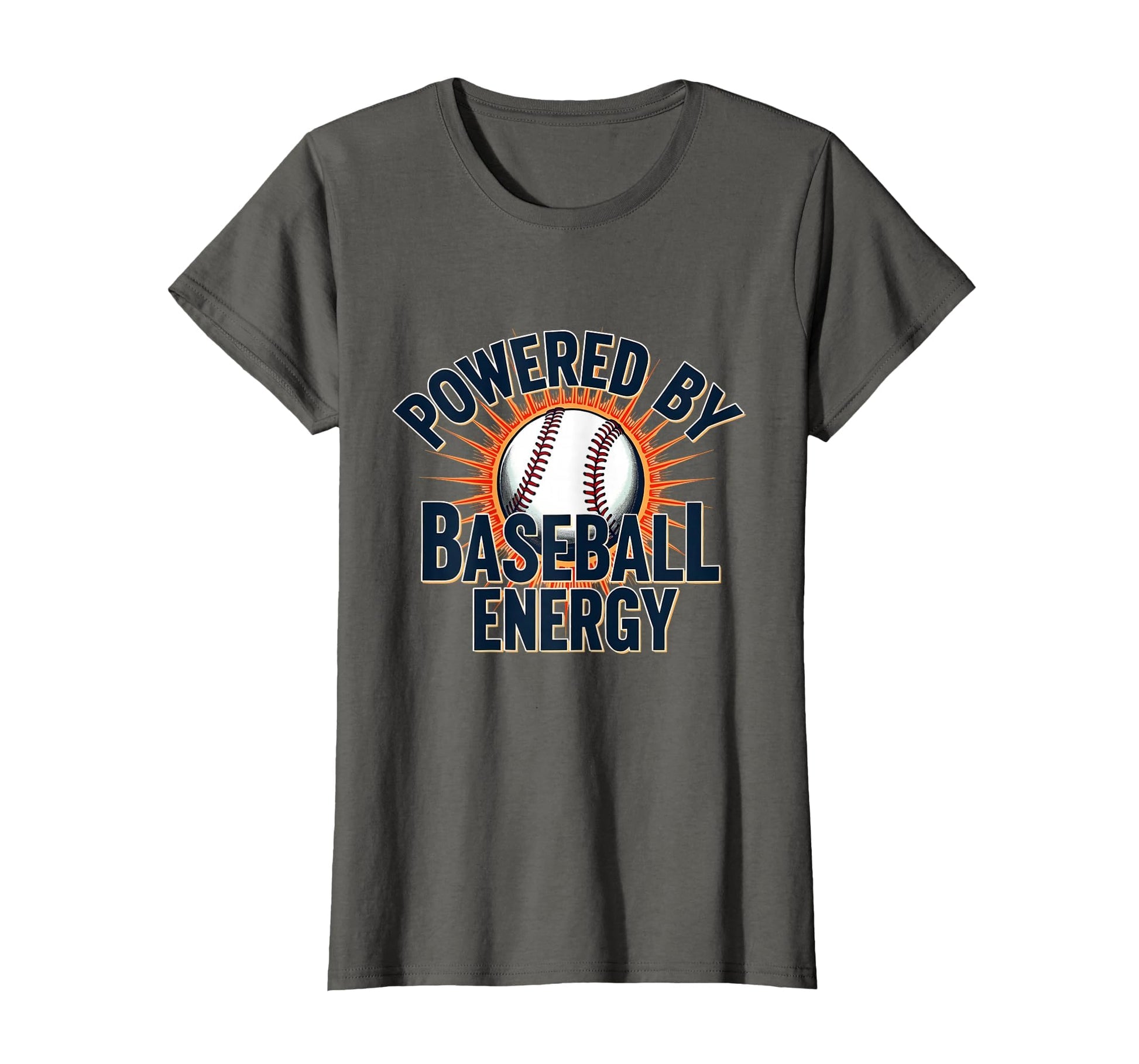 Powered Baseball Energy Dad T-Shirt - Unique Graphic for Adults - T-Shirt, Sweatshirt, Hoodie