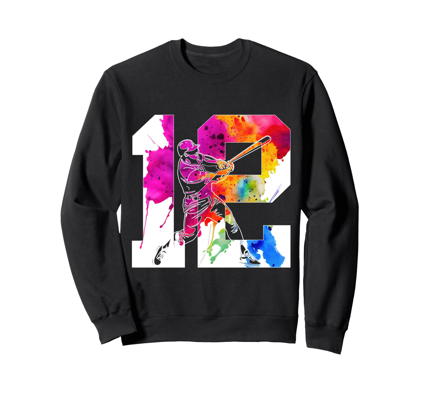 Number 12 Years Baseball 12Th Sweatshirt - Casual Everyday Wear for Adults - T-Shirt, Sweatshirt, Hoodie