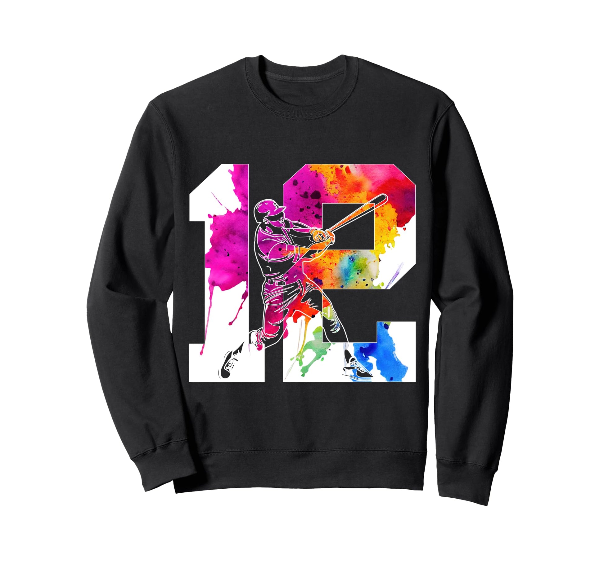 Number 12 Years Baseball 12Th Sweatshirt - Casual Everyday Wear for Adults - T-Shirt, Sweatshirt, Hoodie