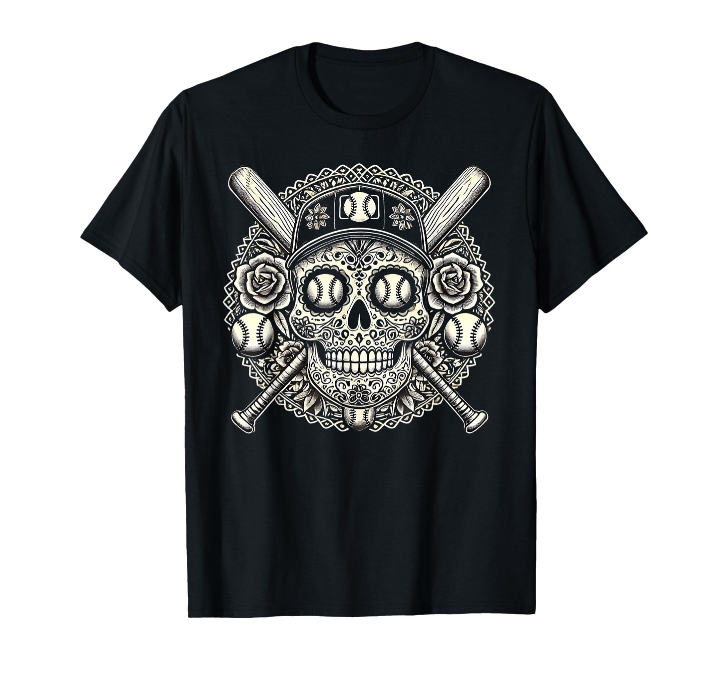 Latino Mexican Sugar Skull T-Shirt - Casual Everyday Wear for Adults - T-Shirt, Sweatshirt, Hoodie