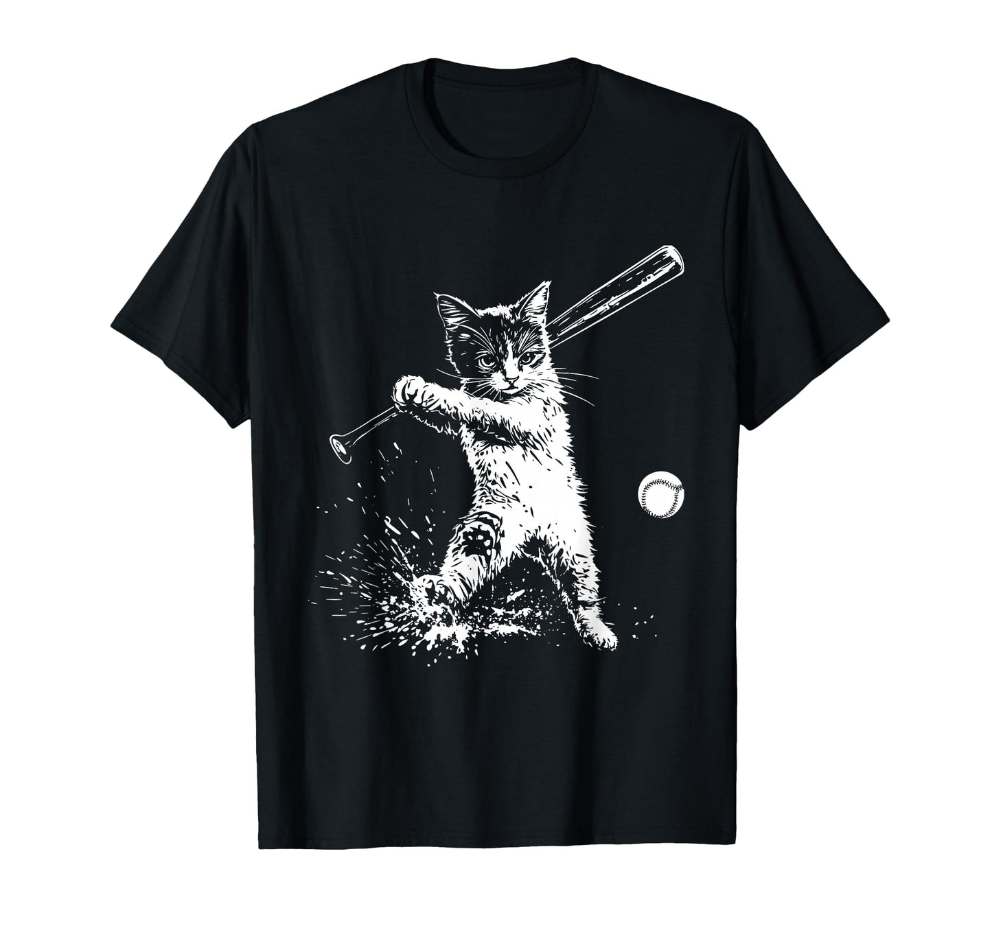 Funny Cat Baseball T-Shirt - Novelty Apparel Unisex - T-Shirt, Sweatshirt, Hoodie