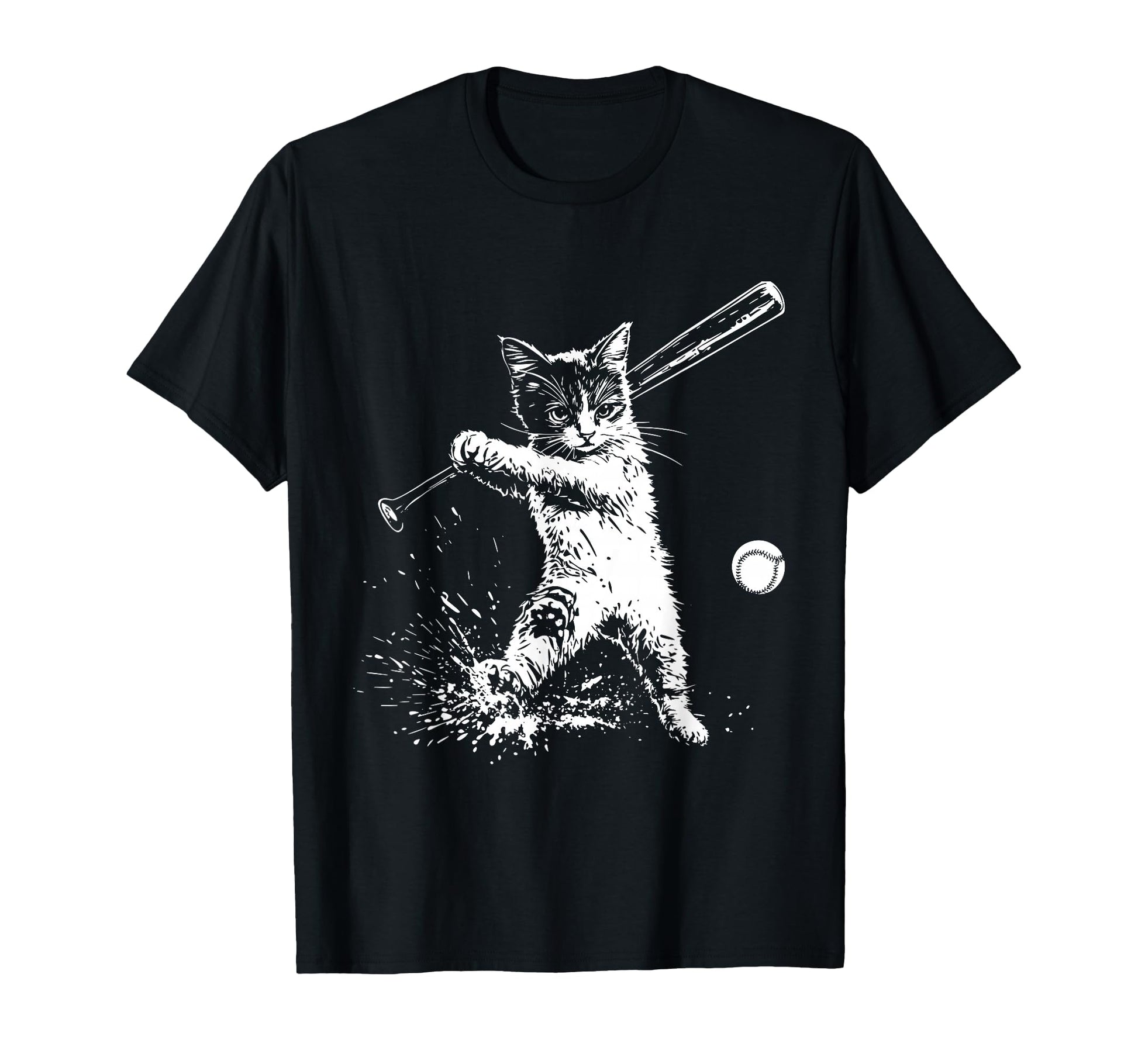 Funny Cat Baseball T-Shirt - Novelty Apparel Unisex - T-Shirt, Sweatshirt, Hoodie