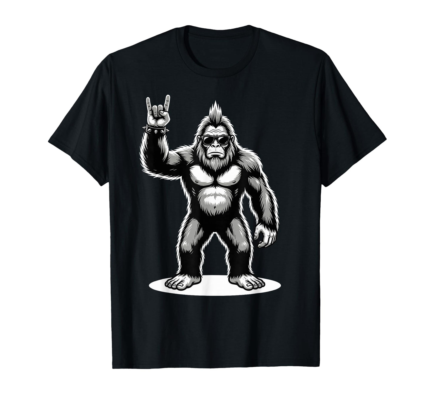 Funny Bigfoot Loving Rock And Roll T-Shirt - Fun Novelty Design for Adults - T-Shirt, Sweatshirt, Hoodie