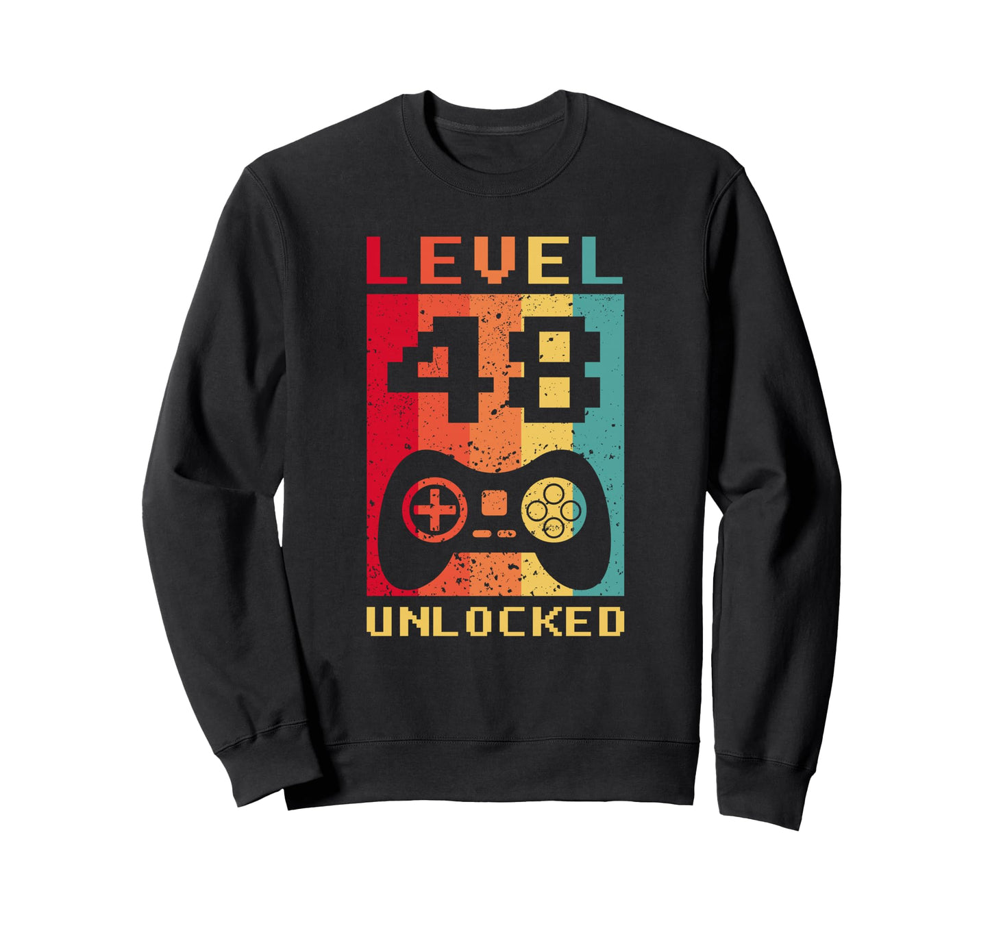 Level 48 Unlocked Gamer Controller Sweatshirt - Trendy Graphic Unisex - T-Shirt, Sweatshirt, Hoodie
