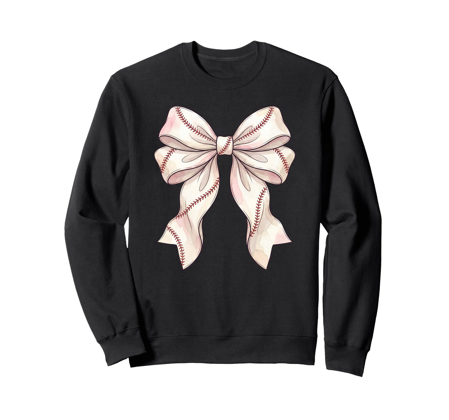 Baseball Coquette Bow Sweatshirt - Novelty Apparel for Adults - T-Shirt, Sweatshirt, Hoodie