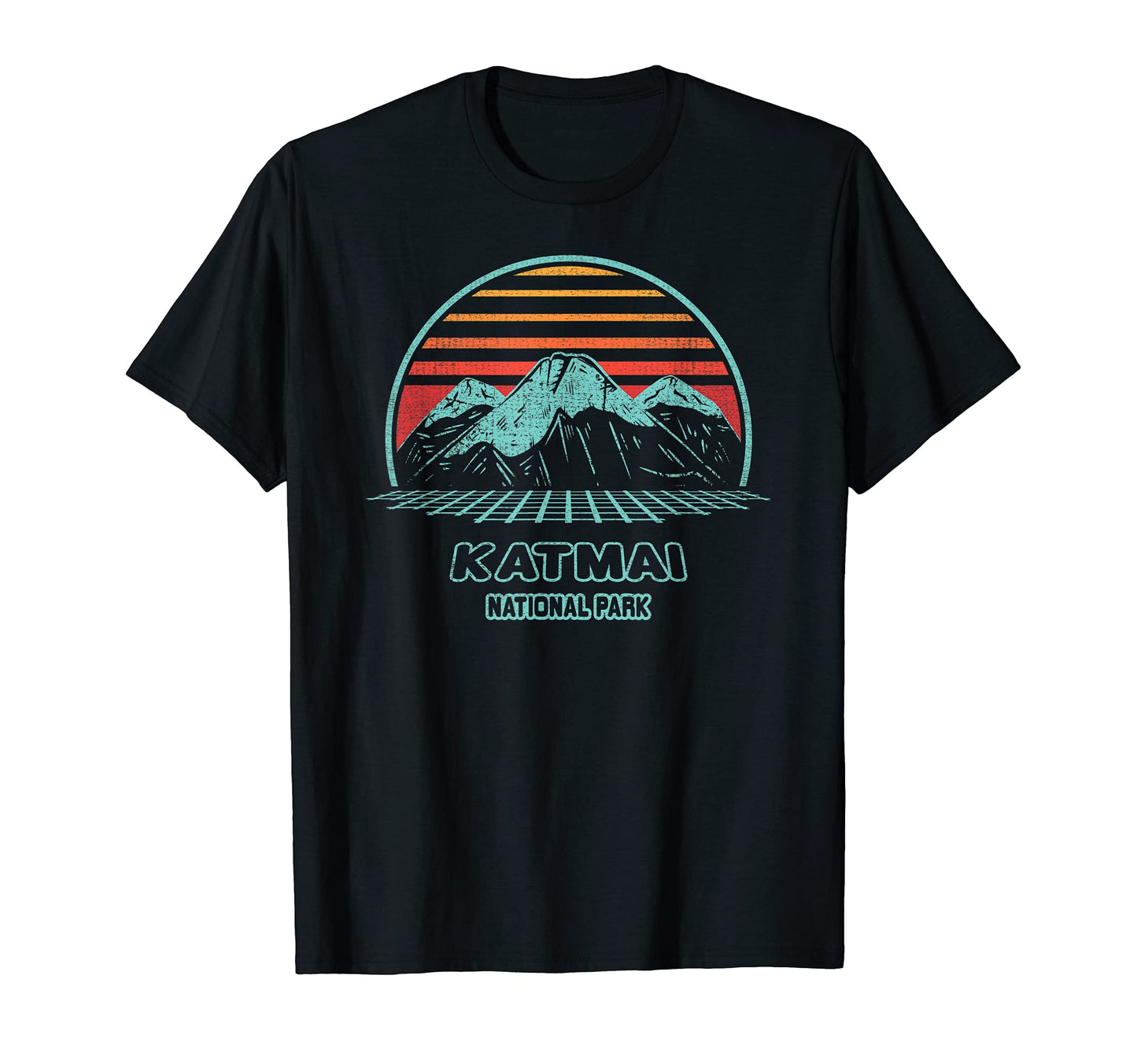 Katmai National Park Hiking 80S T-Shirt - Custom Art Print Men Women - T-Shirt, Sweatshirt, Hoodie
