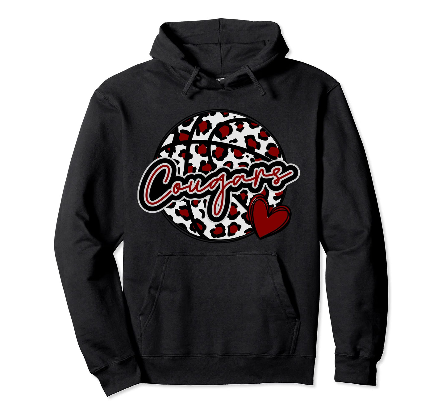 Leopard Cheetah Basketball Hoodie - Casual Everyday Wear for Adults - T-Shirt, Sweatshirt, Hoodie