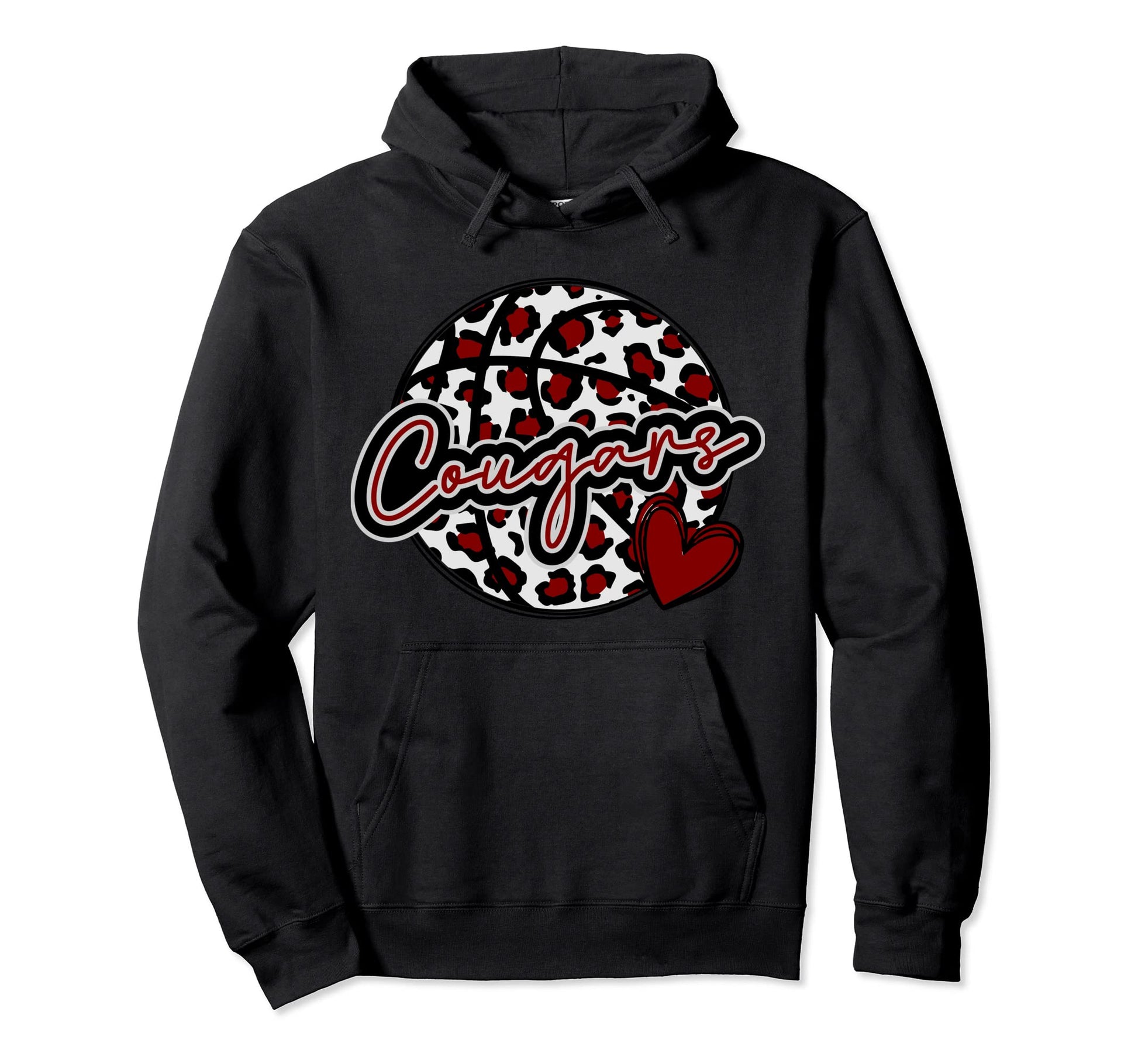 Leopard Cheetah Basketball Hoodie - Casual Everyday Wear for Adults - T-Shirt, Sweatshirt, Hoodie