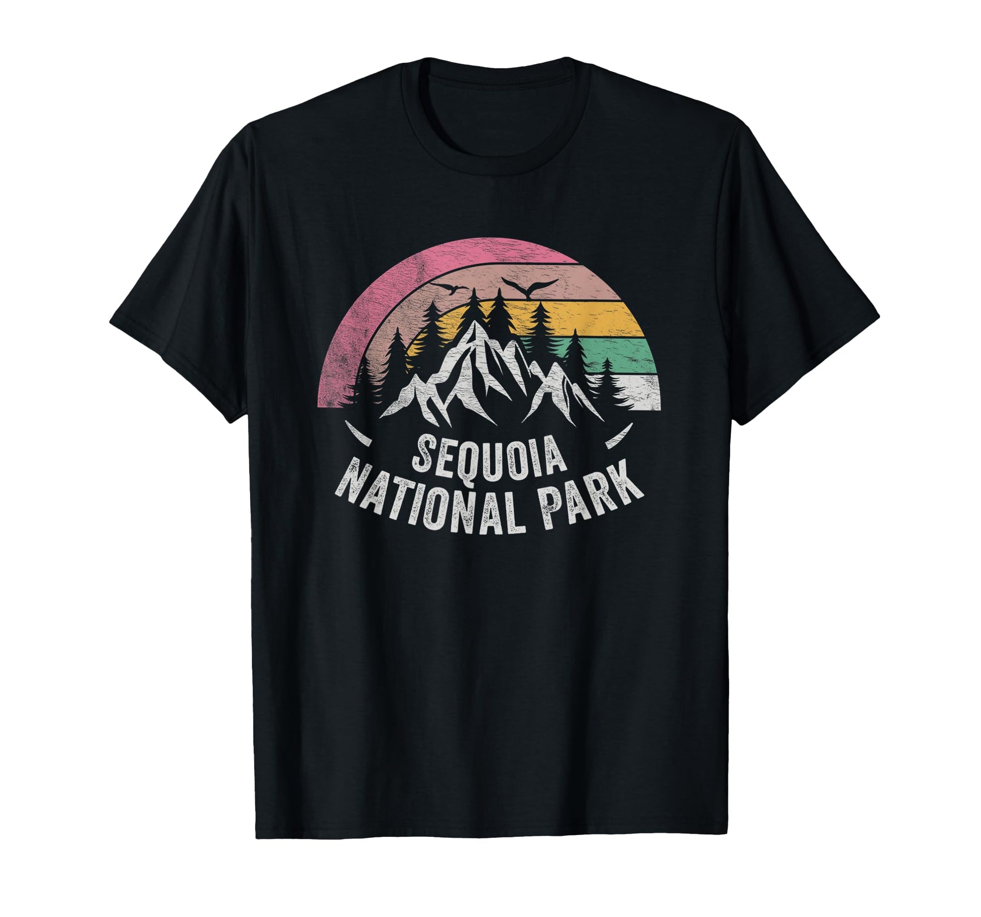 Sequoia National Park Map Sunset T-Shirt - Graphic Print Men Women - T-Shirt, Sweatshirt, Hoodie