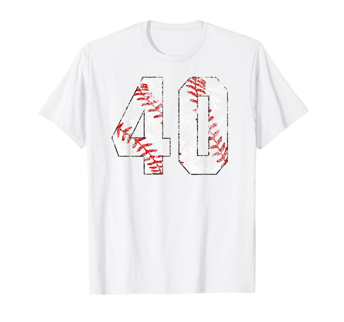 Distressed Baseball Number 40 Jersey T-Shirt - Novelty Apparel Men Women - T-Shirt, Sweatshirt, Hoodie