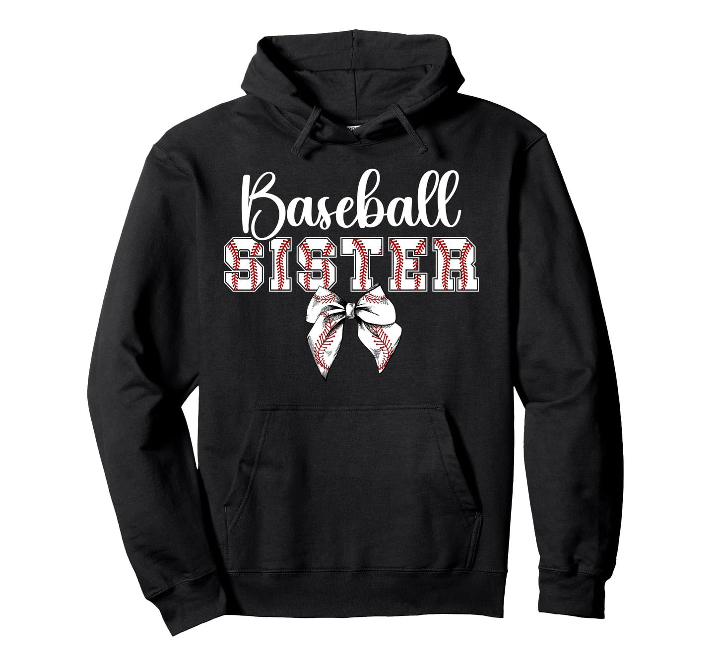 Baseball Sister Coquette Sister Baseball Hoodie - Streetwear Style Unisex - T-Shirt, Sweatshirt, Hoodie