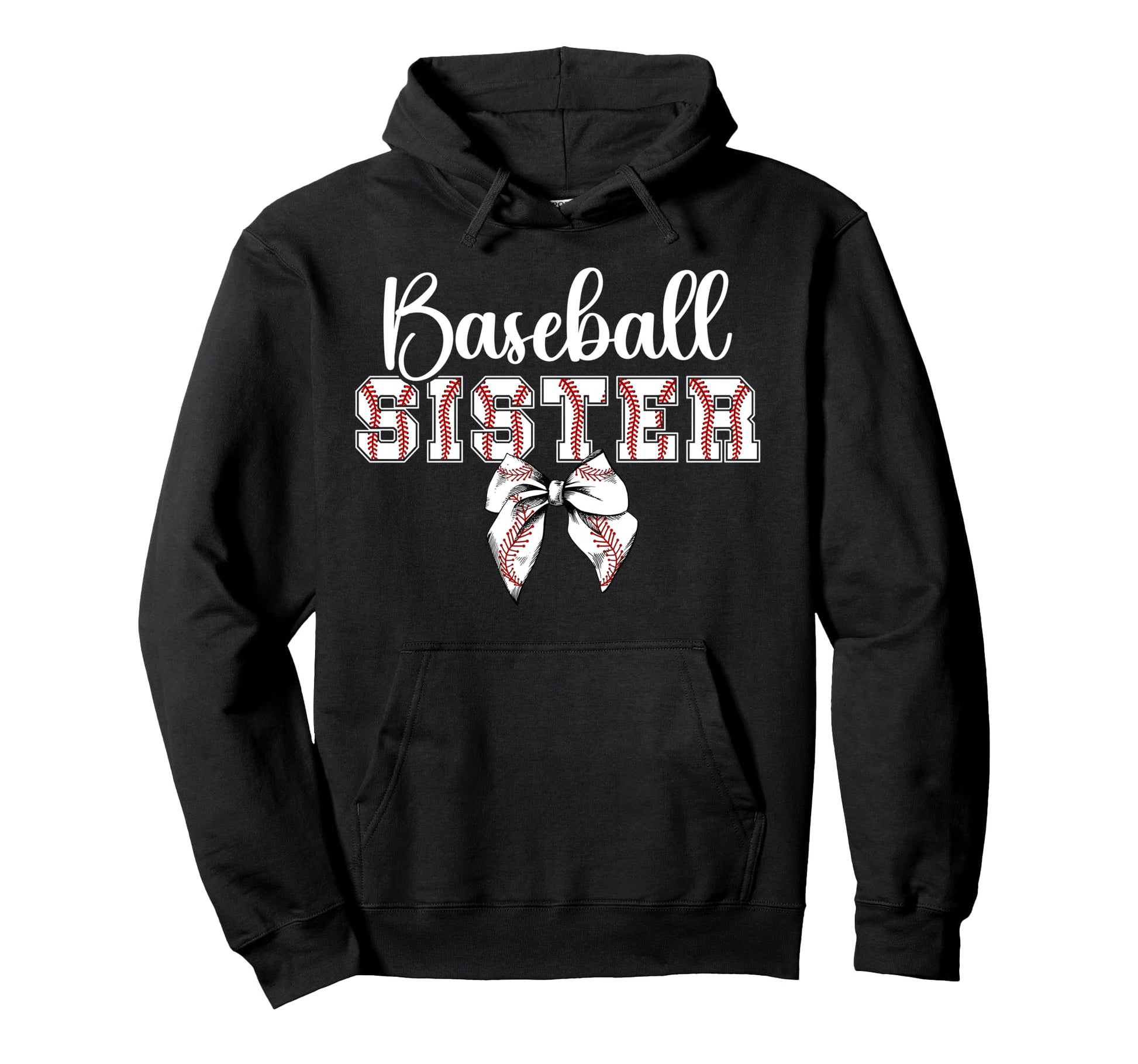 Baseball Sister Coquette Sister Baseball Hoodie - Streetwear Style Unisex - T-Shirt, Sweatshirt, Hoodie