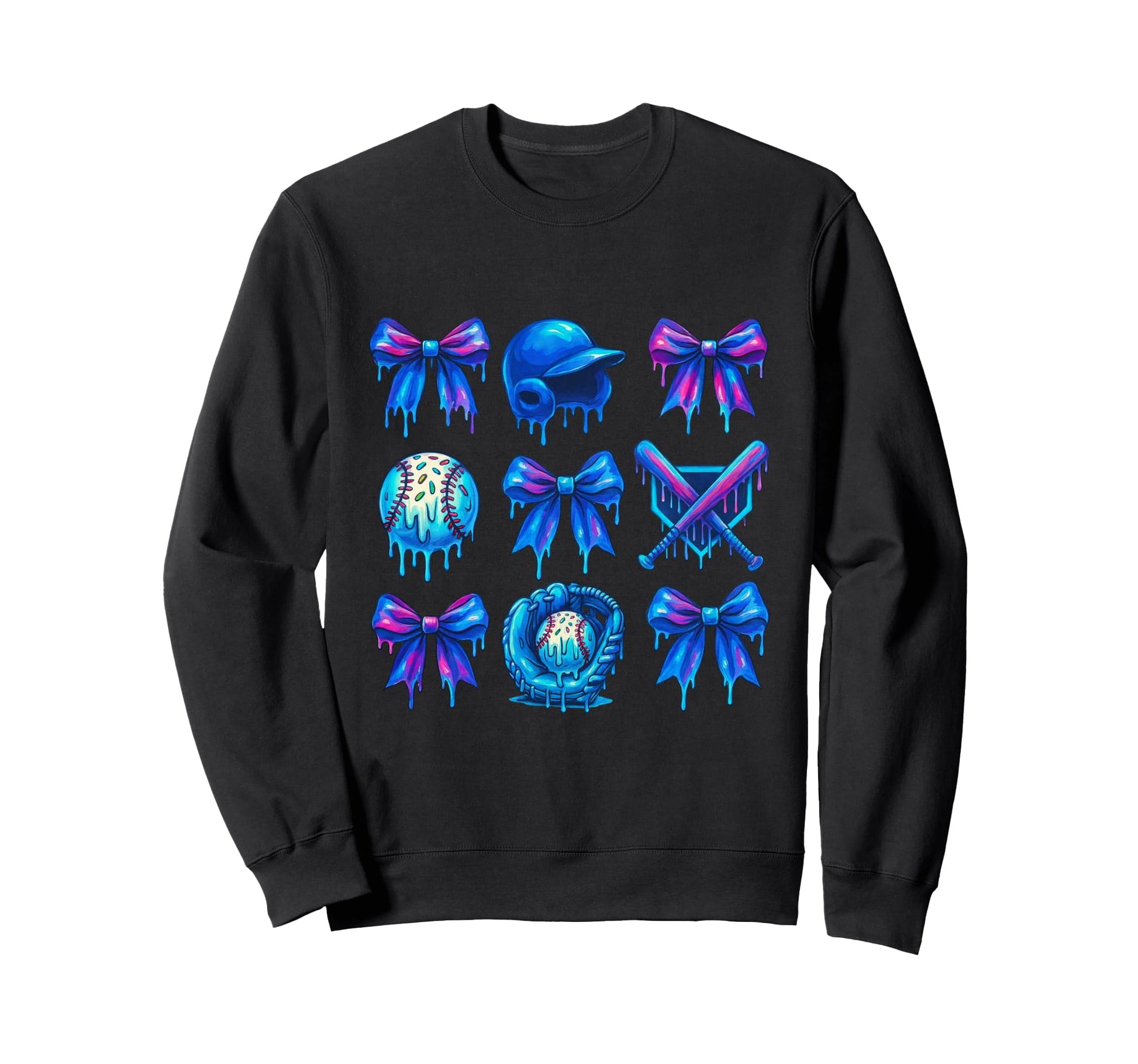 Bold Baseball Drip Coquette Sweatshirt - Casual Everyday Wear Men Women - T-Shirt, Sweatshirt, Hoodie