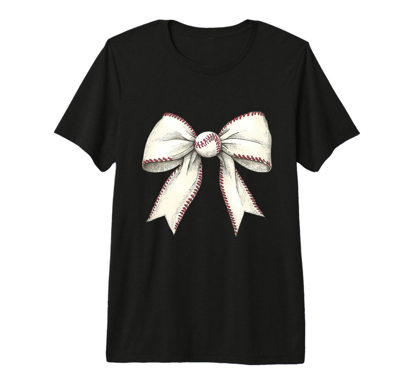 Baseball Coquette Bow Baseball Player Tri T-Shirt - Novelty Apparel Unisex - T-Shirt, Sweatshirt, Hoodie