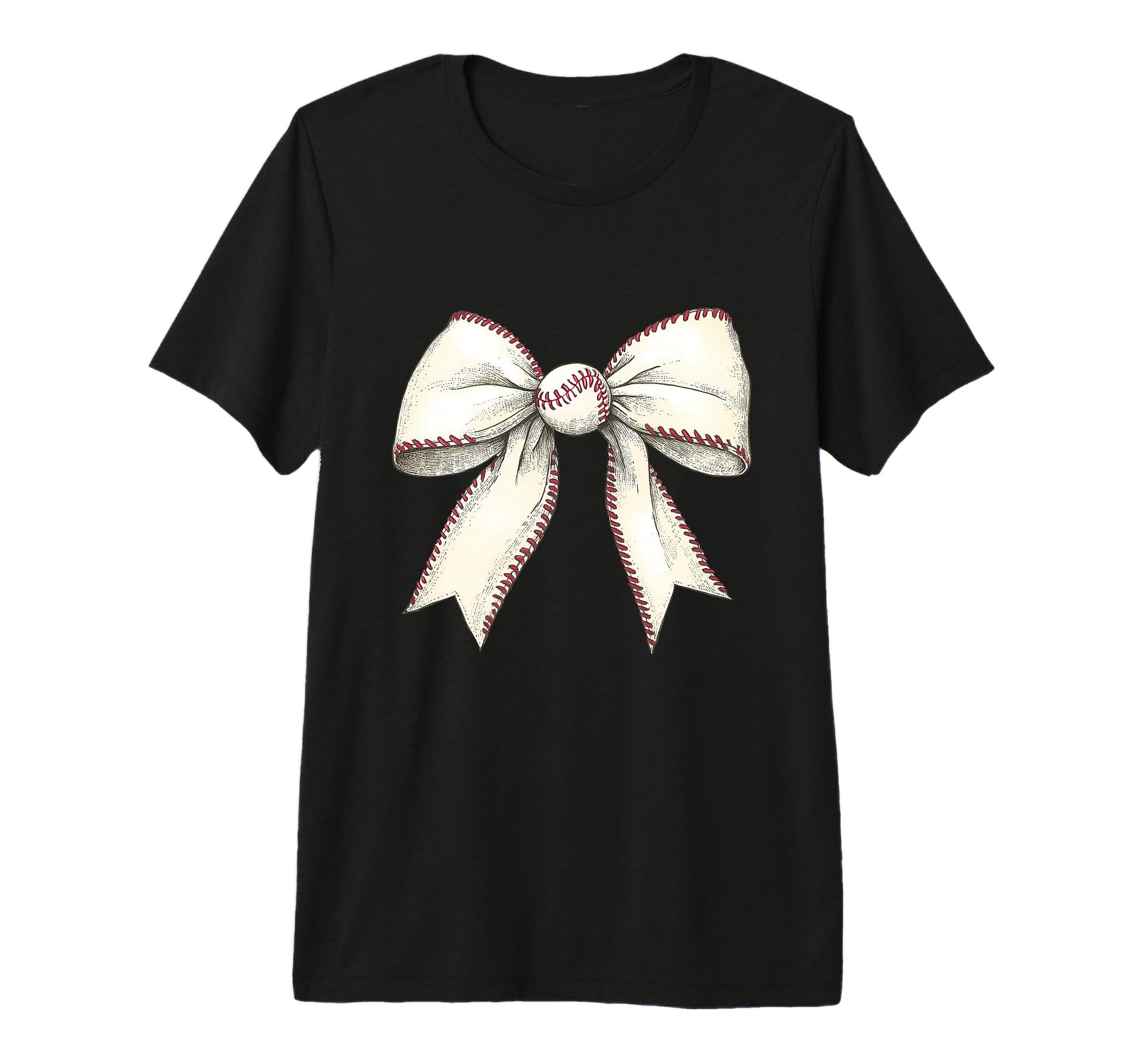 Baseball Coquette Bow Baseball Player Tri T-Shirt - Novelty Apparel Unisex - T-Shirt, Sweatshirt, Hoodie