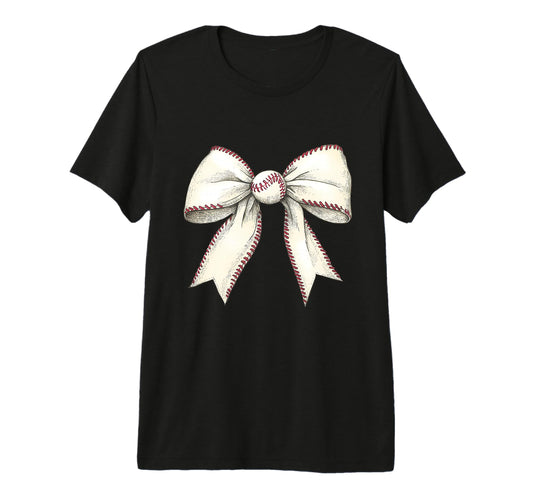 Baseball Coquette Bow Baseball Player Tri T-Shirt - Novelty Apparel Unisex - T-Shirt, Sweatshirt, Hoodie