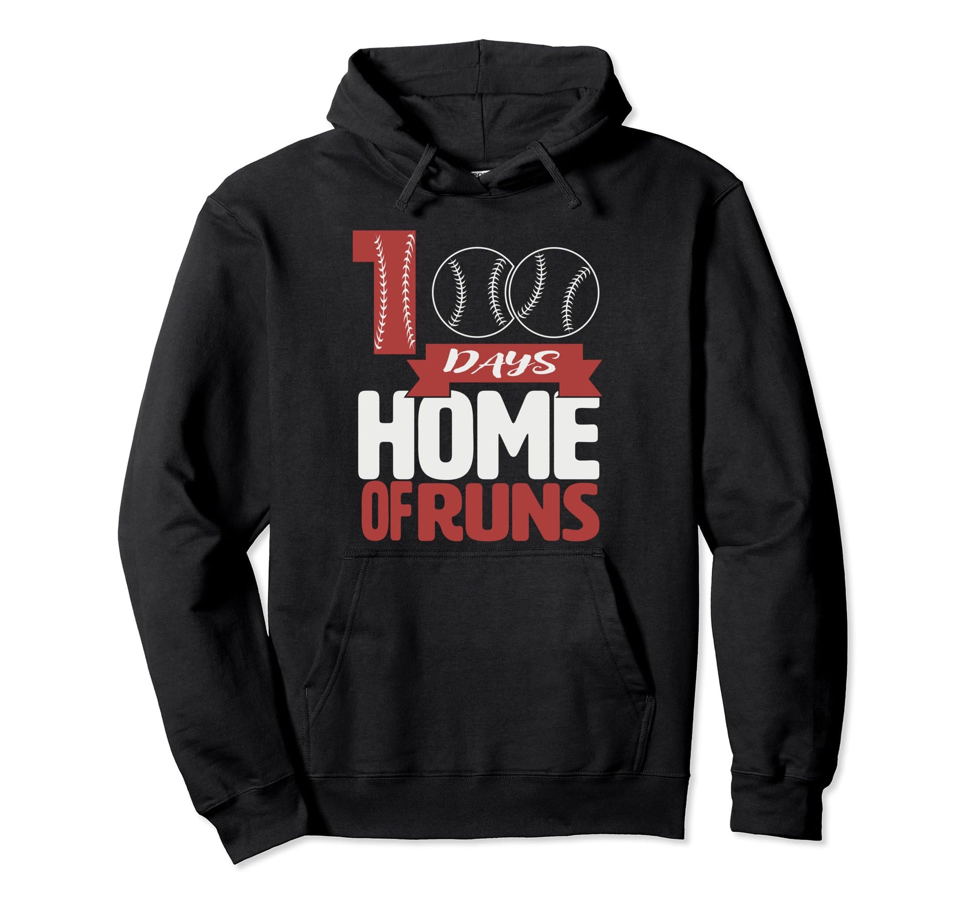 100 Days Home Runs Baseball Bat Hit Hoodie - Aesthetic Graphic Unisex - T-Shirt, Sweatshirt, Hoodie