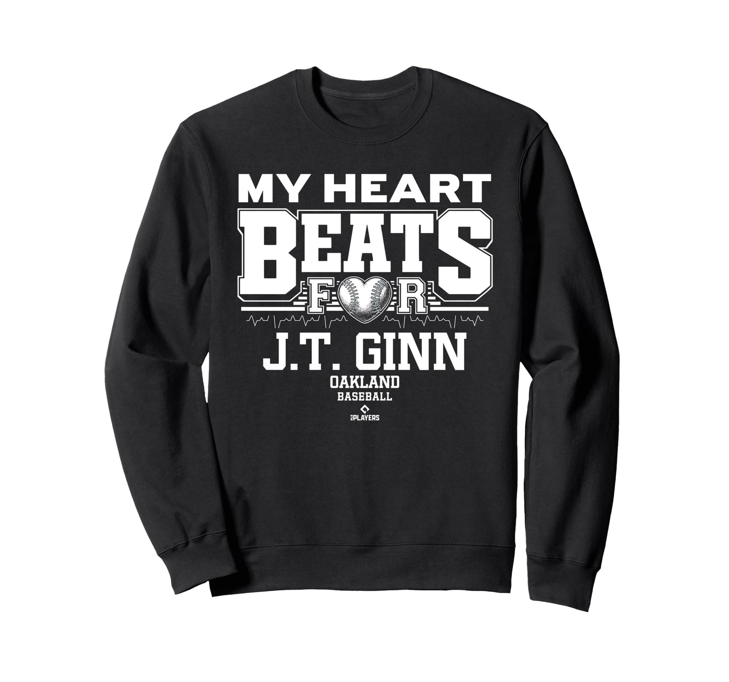 My Heart Beats J T Ginn Oakland Sweatshirt - Trendy Graphic Men Women - T-Shirt, Sweatshirt, Hoodie