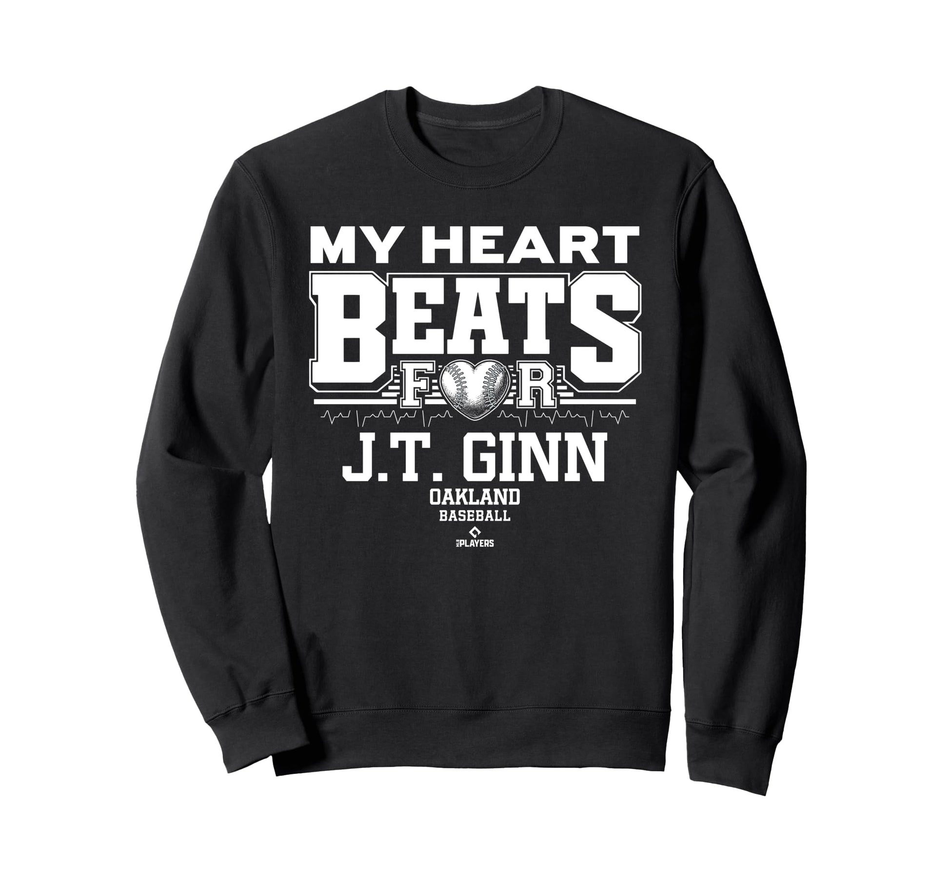 My Heart Beats J T Ginn Oakland Sweatshirt - Trendy Graphic Men Women - T-Shirt, Sweatshirt, Hoodie