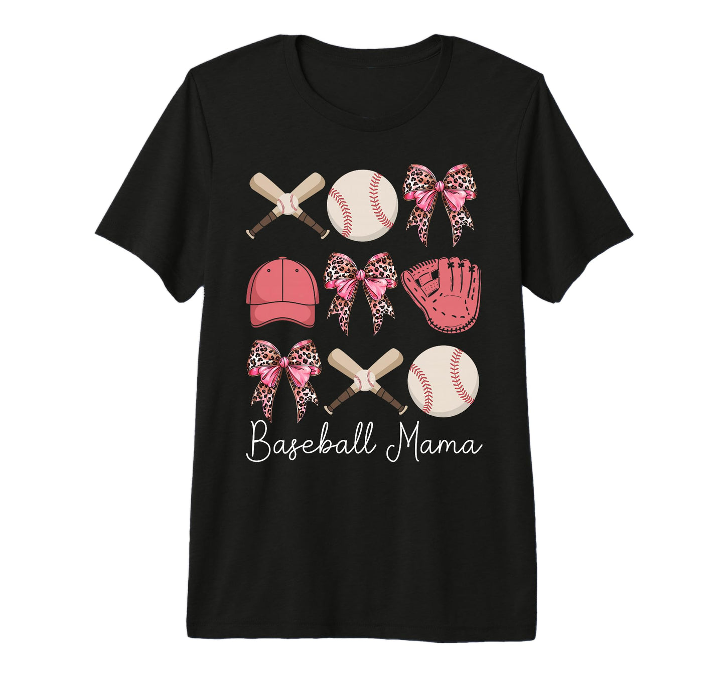 Baseball Mama Coquette Bow Baseball Mom T-Shirt - Unique Graphic Unisex - T-Shirt, Sweatshirt, Hoodie