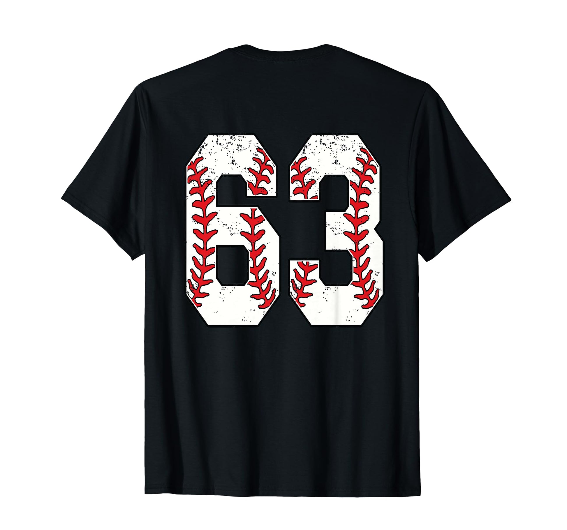 Number 63 Baseball Jersey Number 63 Back T-Shirt - Graphic Print Men Women - T-Shirt, Sweatshirt, Hoodie