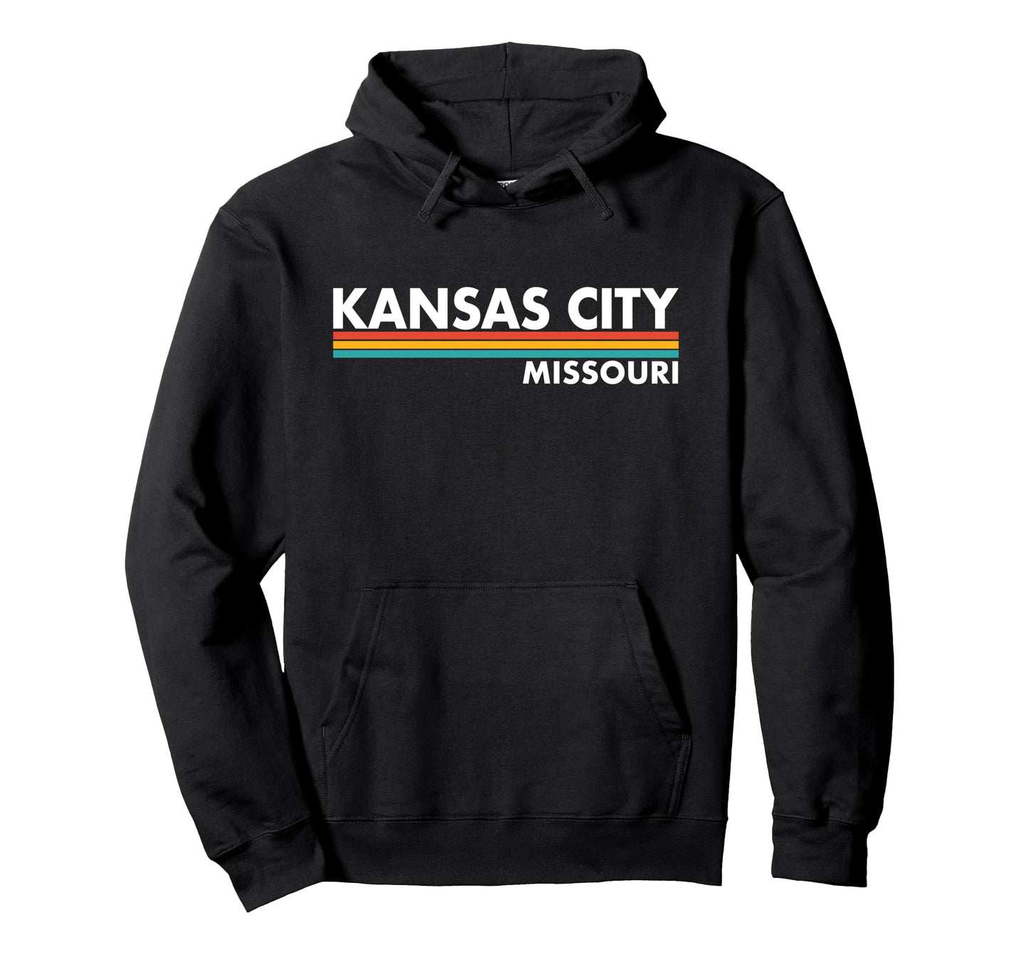 Kansas City Missouri Stripes Hoodie - Casual Everyday Wear Unisex - T-Shirt, Sweatshirt, Hoodie