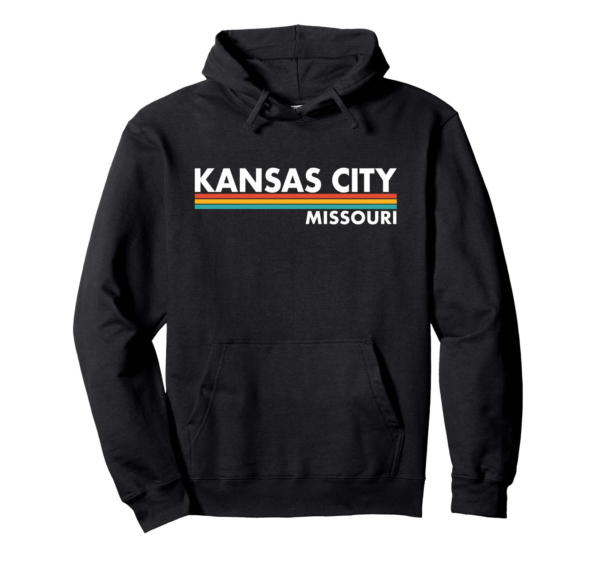 Kansas City Missouri Stripes Hoodie - Casual Everyday Wear Unisex - T-Shirt, Sweatshirt, Hoodie