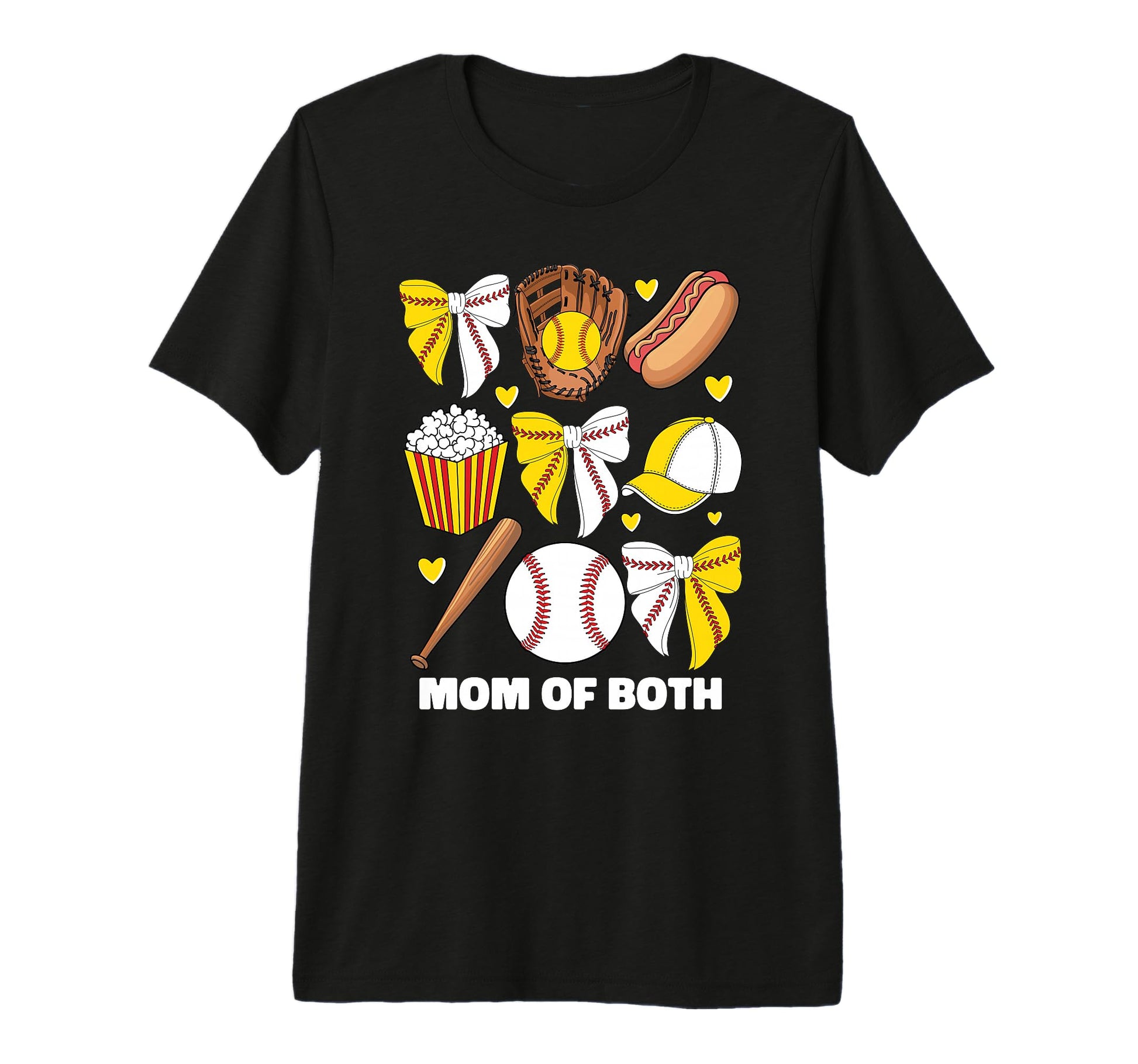 Mom Both Baseball And Softball Mom T-Shirt - Graphic Print for Adults - T-Shirt, Sweatshirt, Hoodie