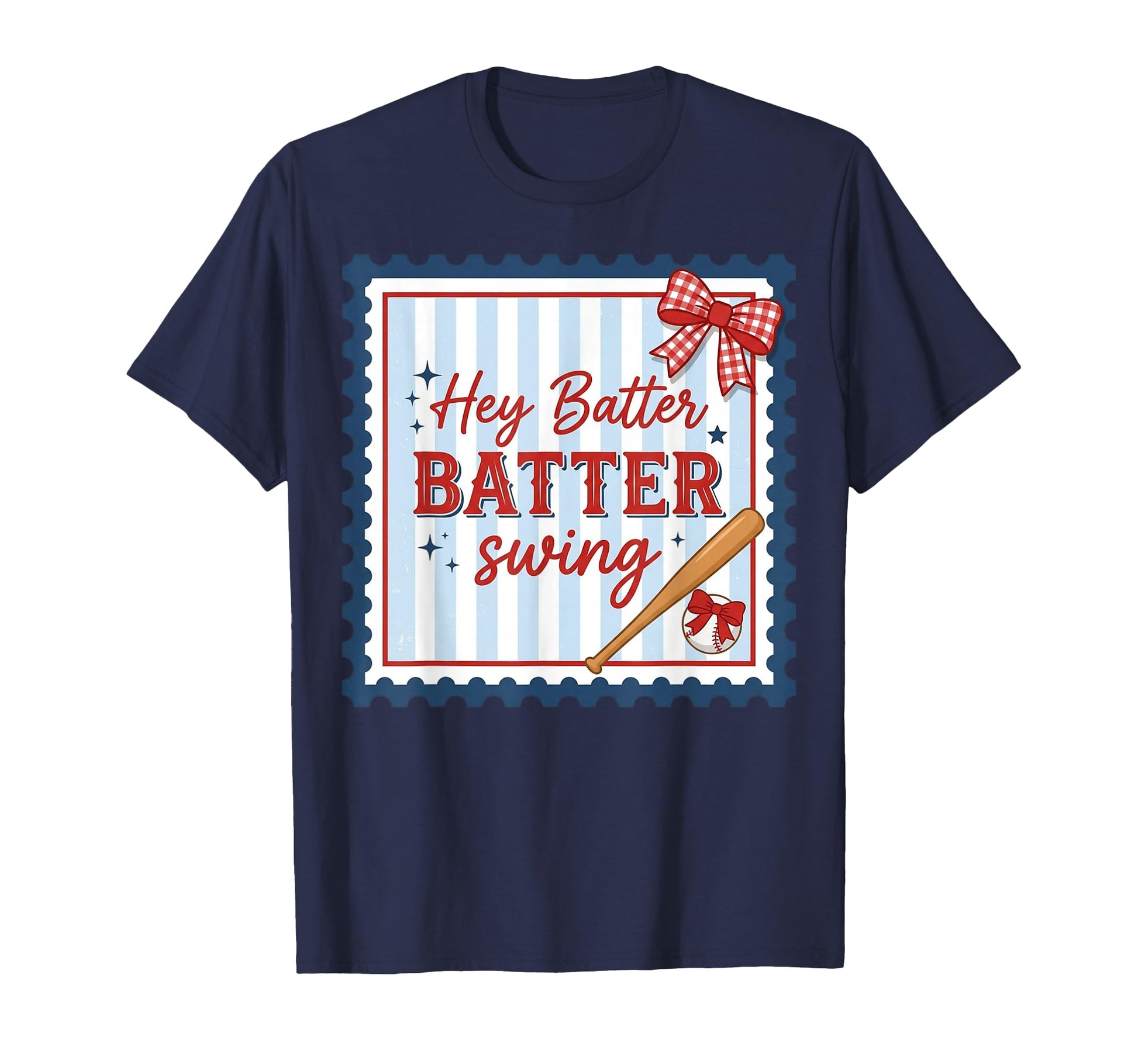 Baseball Swin Postage Stamp Coquette T-Shirt - Trendy Graphic for Adults - T-Shirt, Sweatshirt, Hoodie