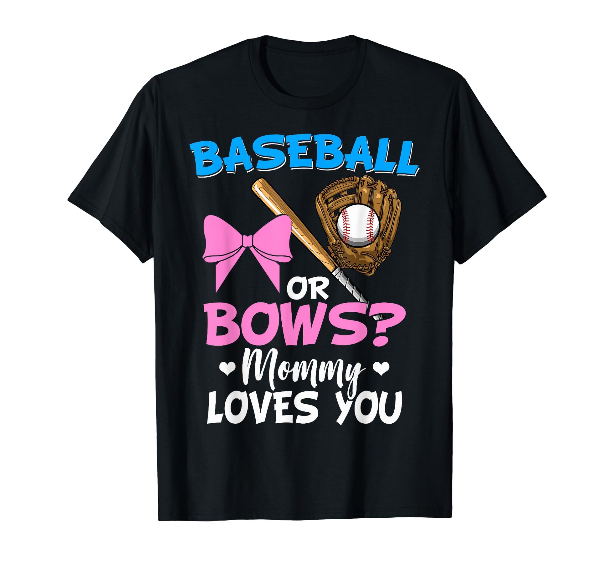 Baseball Or Bows Party Baseball Or T-Shirt - Unique Graphic for Adults - T-Shirt, Sweatshirt, Hoodie