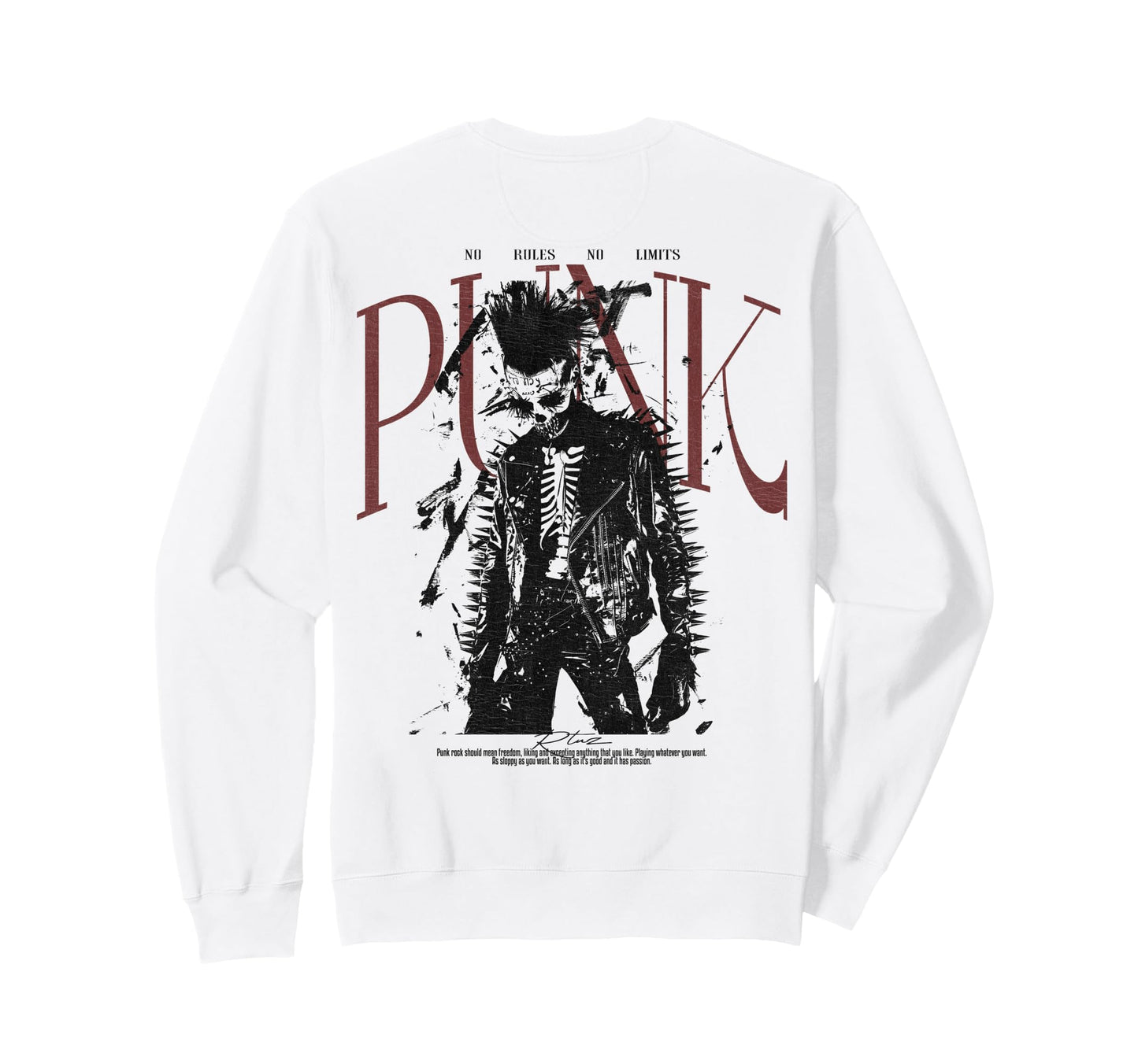 Back Y2K Streetwear Skull Sweatshirt - Novelty Apparel Men Women - T-Shirt, Sweatshirt, Hoodie