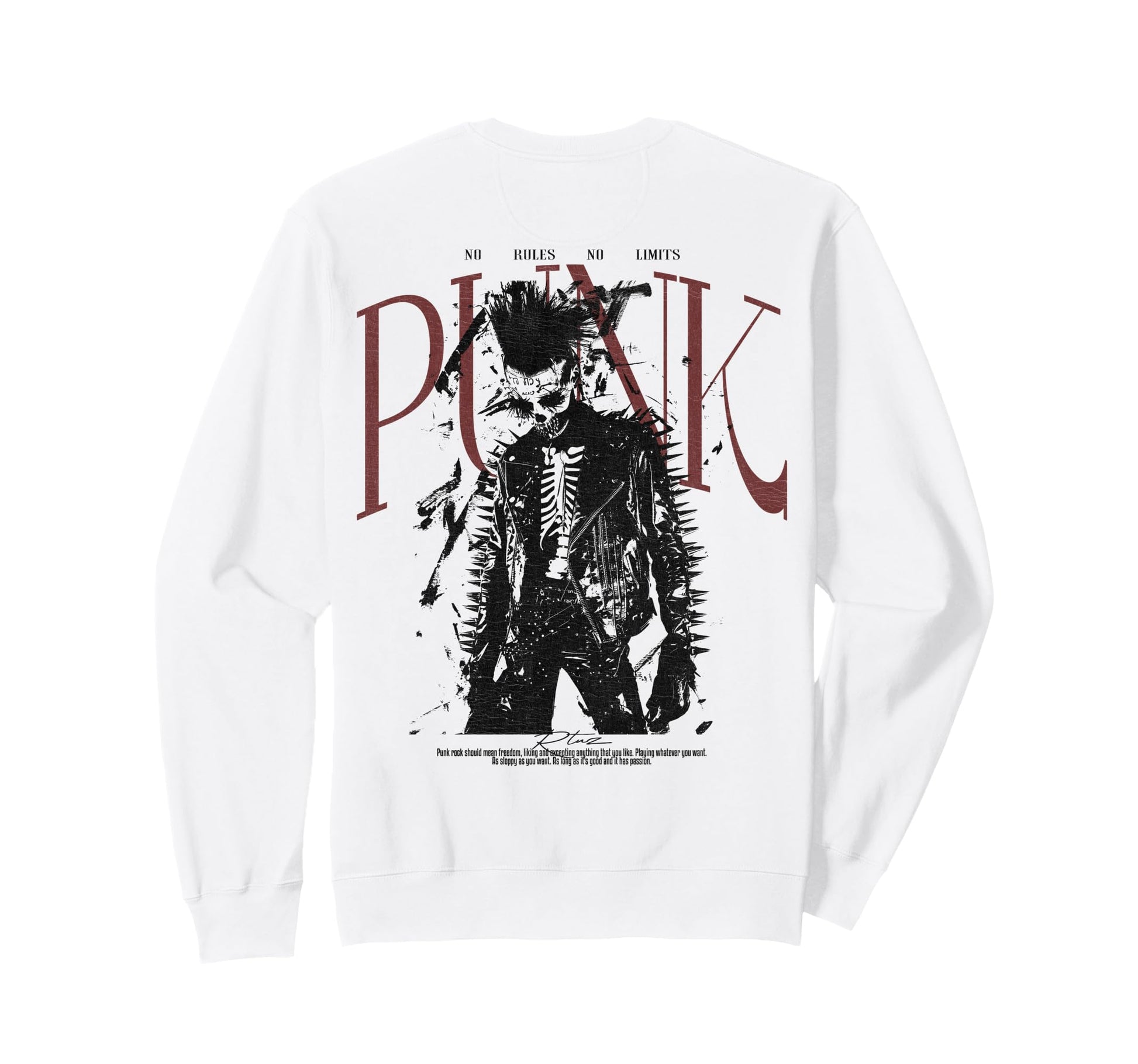 Back Y2K Streetwear Skull Sweatshirt - Novelty Apparel Men Women - T-Shirt, Sweatshirt, Hoodie
