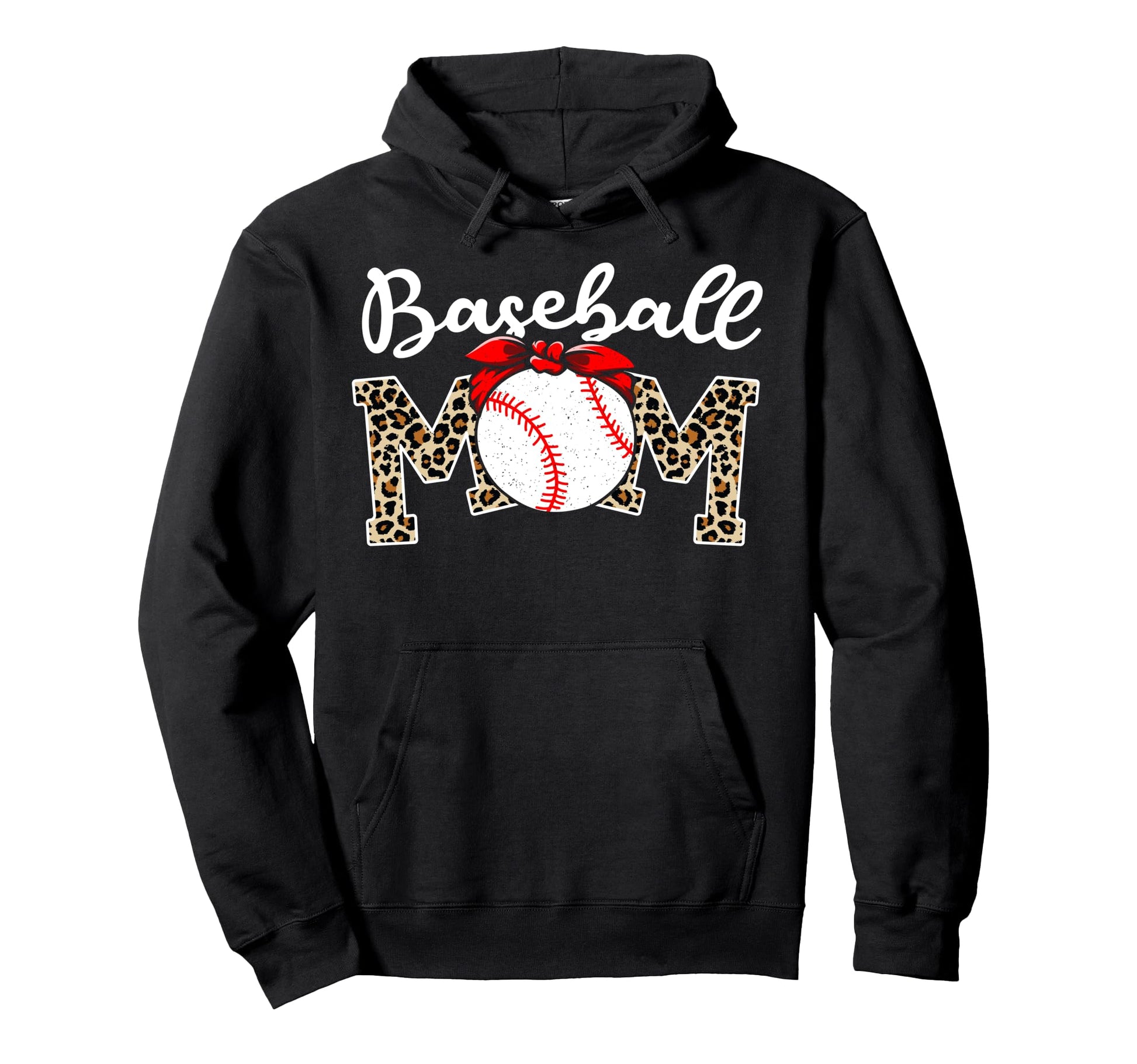 Baseball Mom Gifts Leopard Baseball Mama Hoodie - Graphic Print for Adults - T-Shirt, Sweatshirt, Hoodie