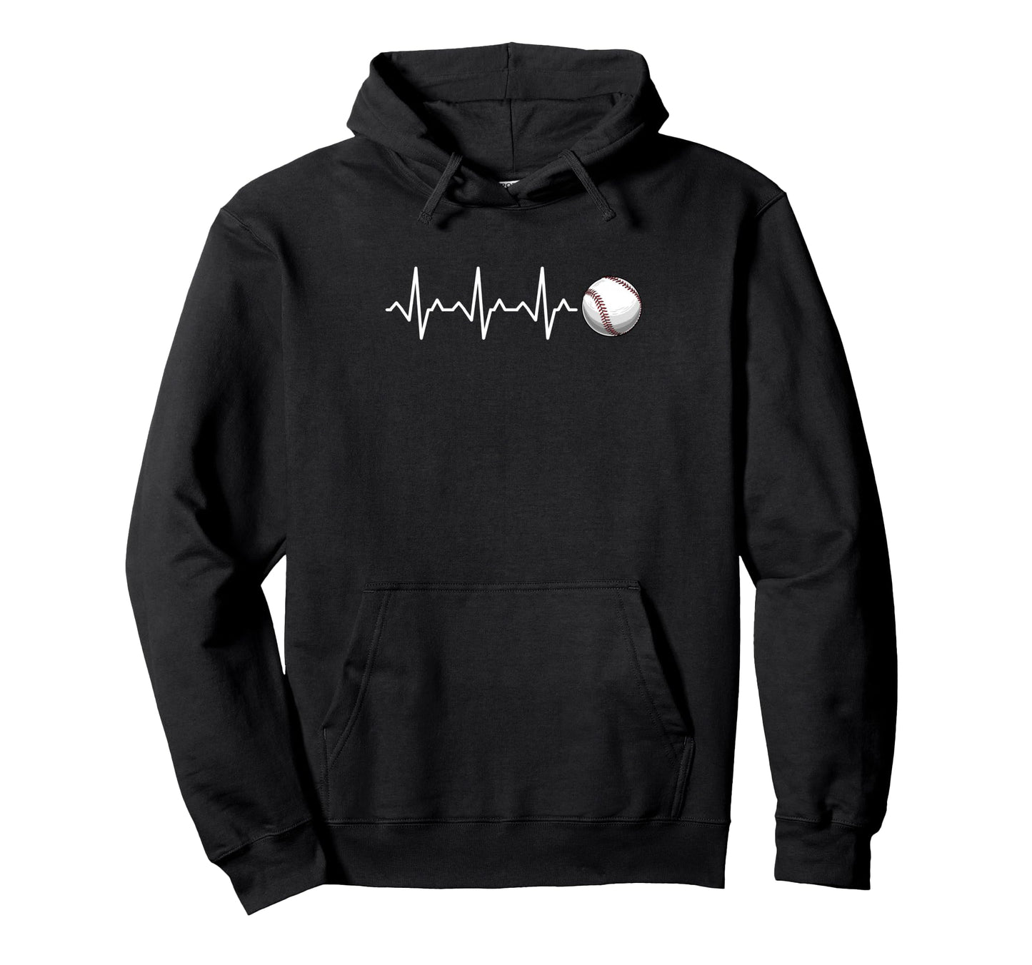 Heartbeat Baseball Gift Hoodie - Novelty Apparel Men Women - T-Shirt, Sweatshirt, Hoodie