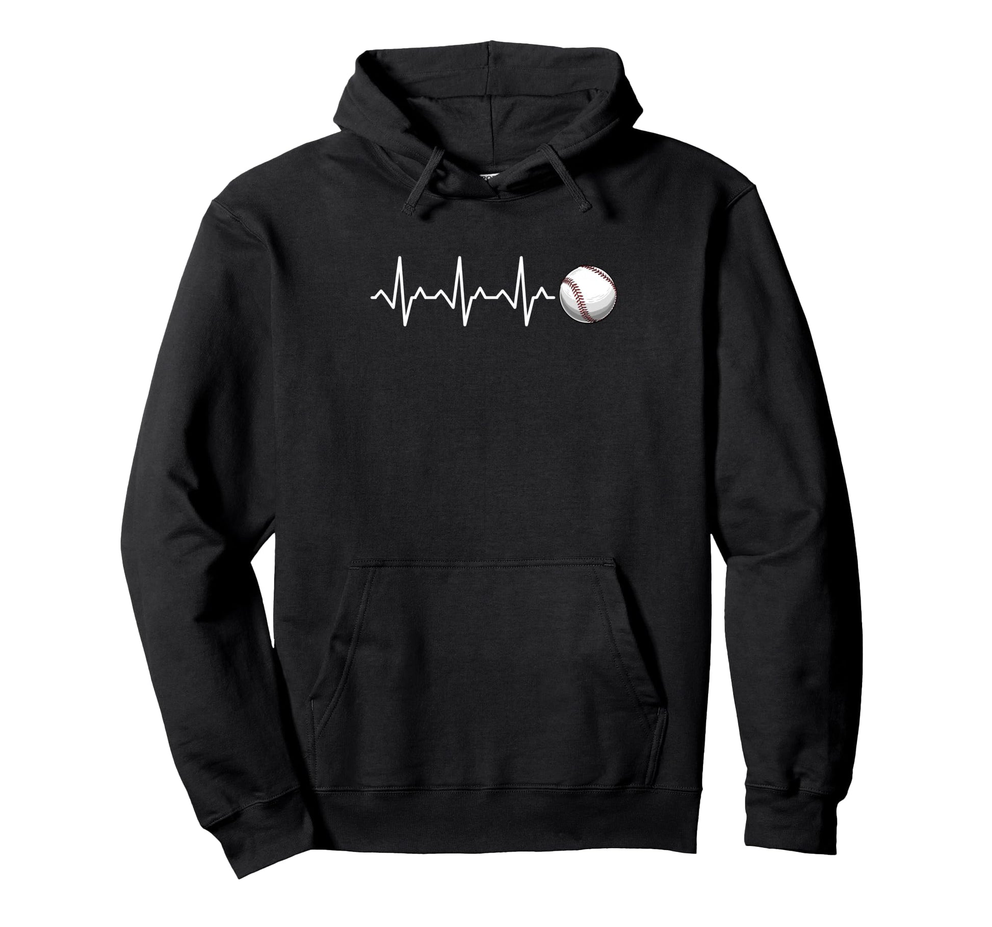 Heartbeat Baseball Gift Hoodie - Novelty Apparel Men Women - T-Shirt, Sweatshirt, Hoodie